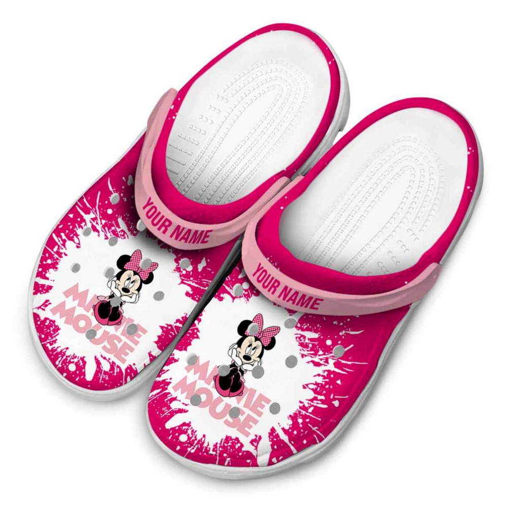 Merchidea Minnie Mouse Cartoon Crocs Crocband Clogs Shoes Comfortable For Men Women and Kids
