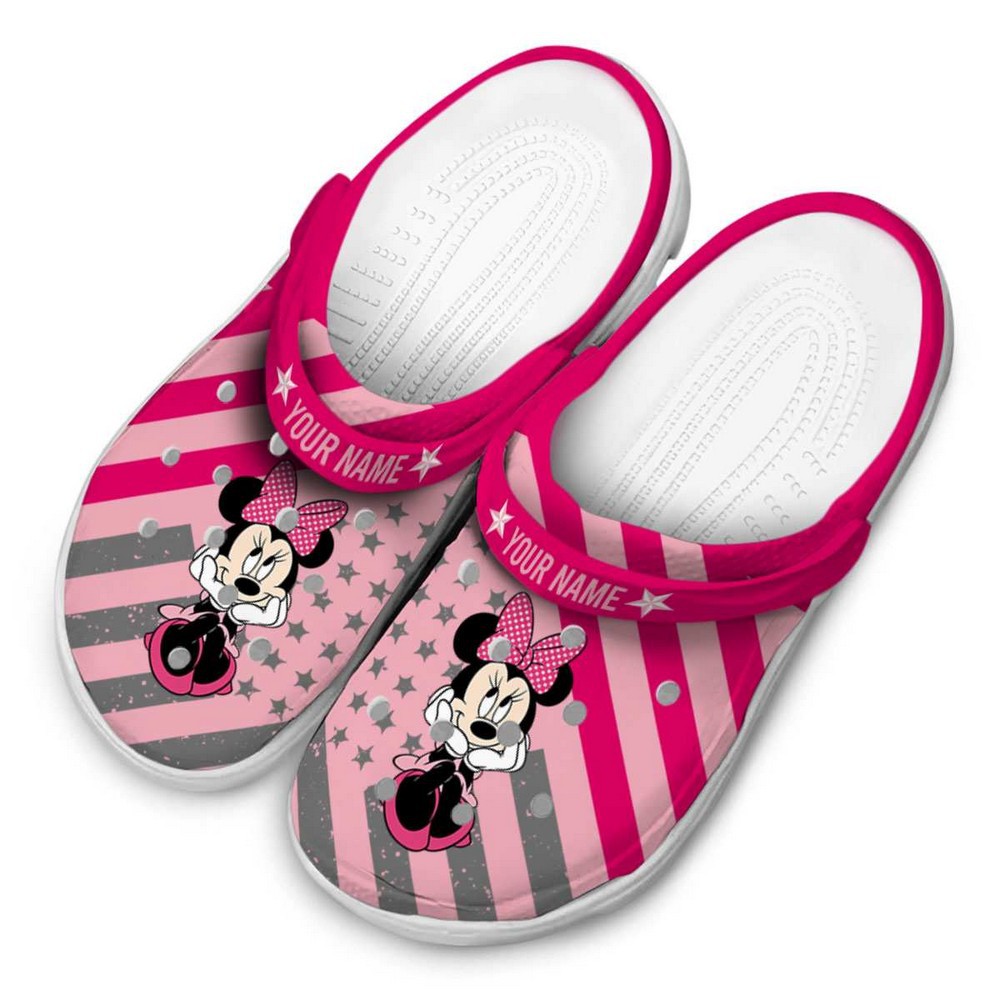 Merchidea Minnie Mouse Cartoon Crocs Crocband Clogs Shoes Comfortable For Men Women and Kids
