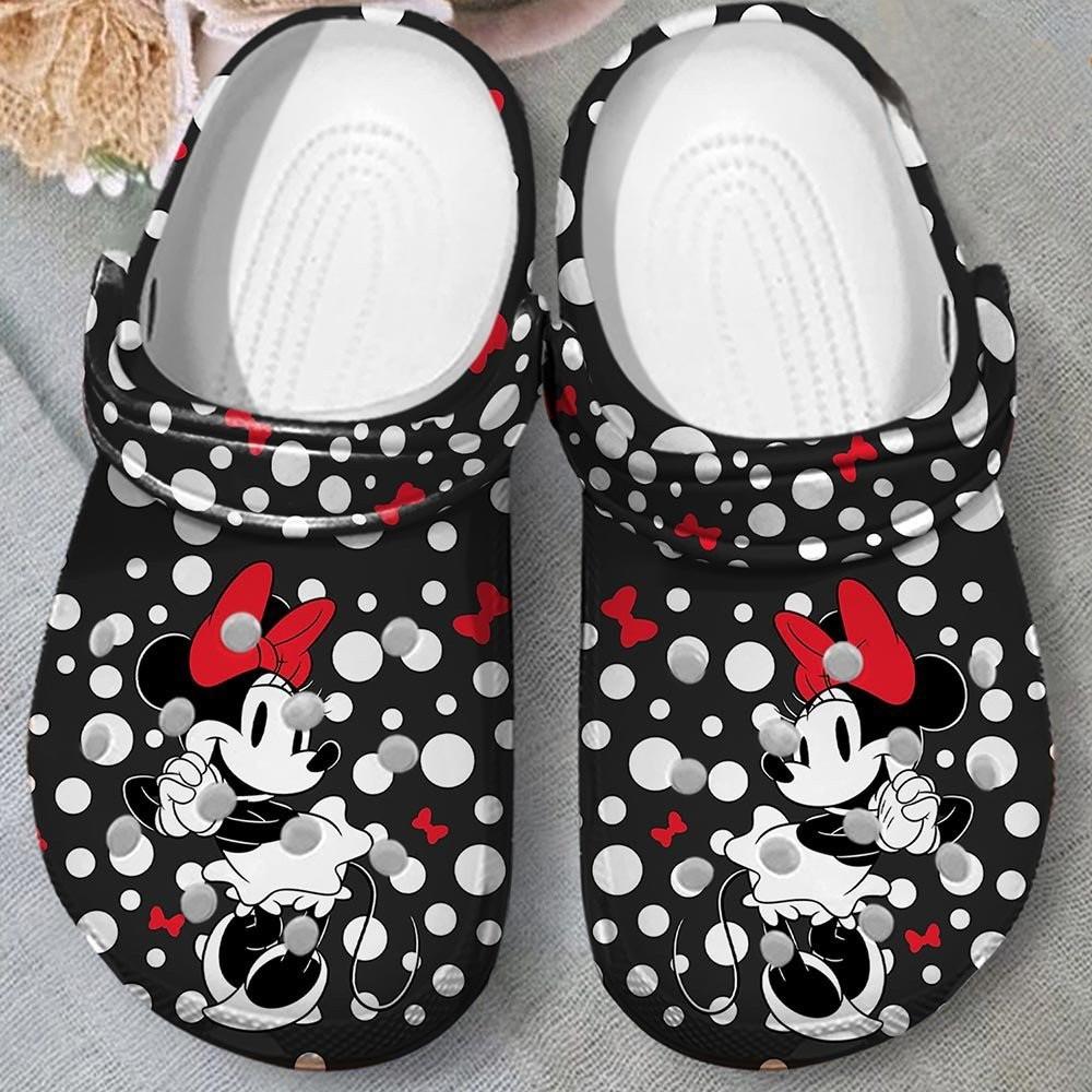 Merchidea Minnie Mouse Cartoon Crocs Crocband Clogs Shoes Comfortable For Men Women and Kids