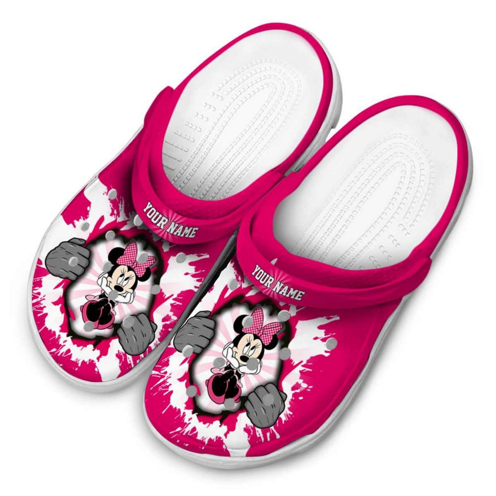Merchidea Minnie Mouse Cartoon Crocs Crocband Clogs Shoes Comfortable For Men Women and Kids