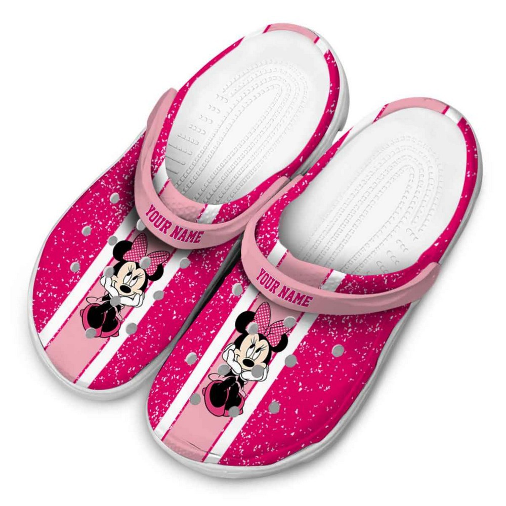 Merchidea Minnie Mouse Cartoon Crocs Crocband Clogs Shoes Comfortable For Men Women and Kids
