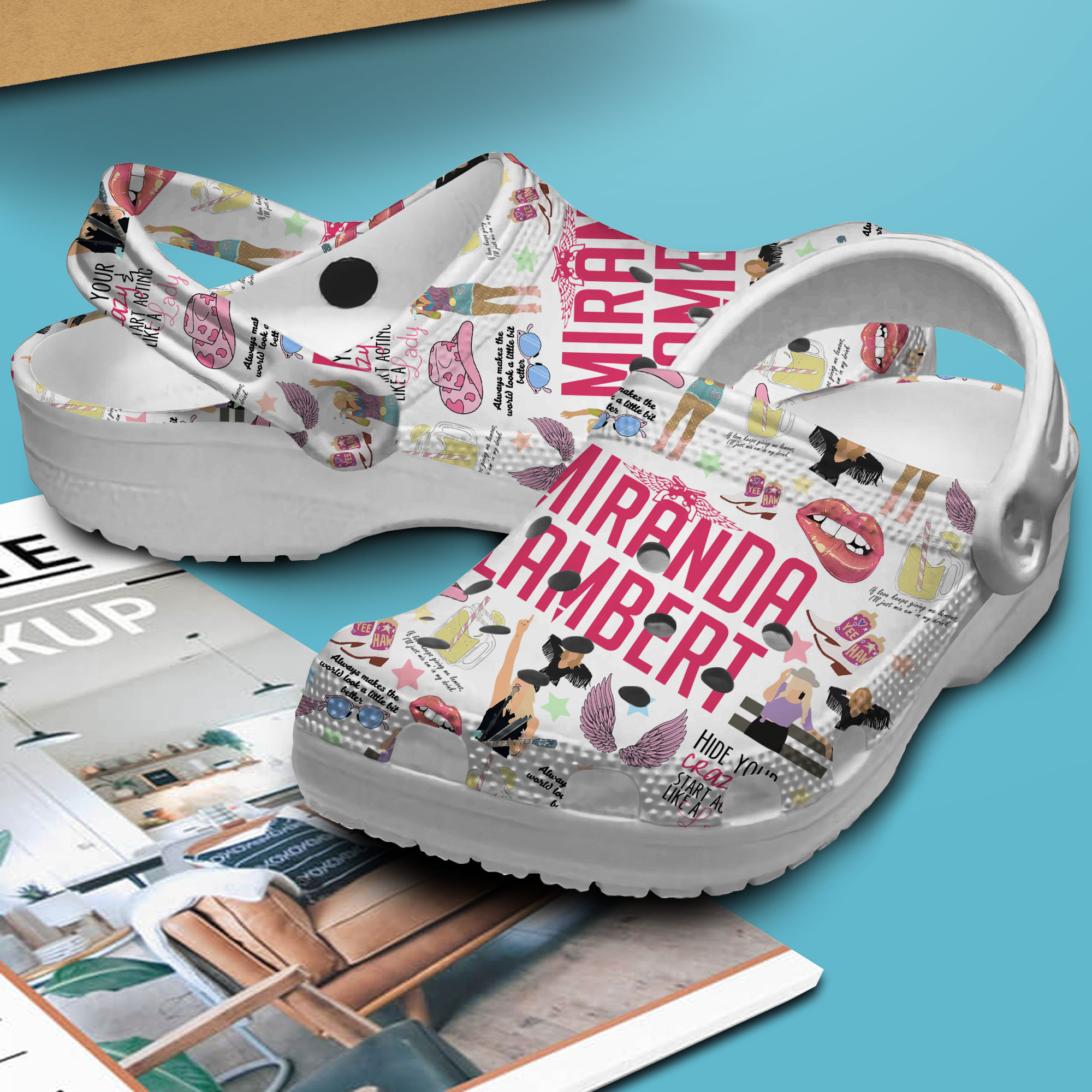 Merchidea Miranda Lambert Music Crocs Crocband Clogs Shoes Comfortable For Men Women and Kids