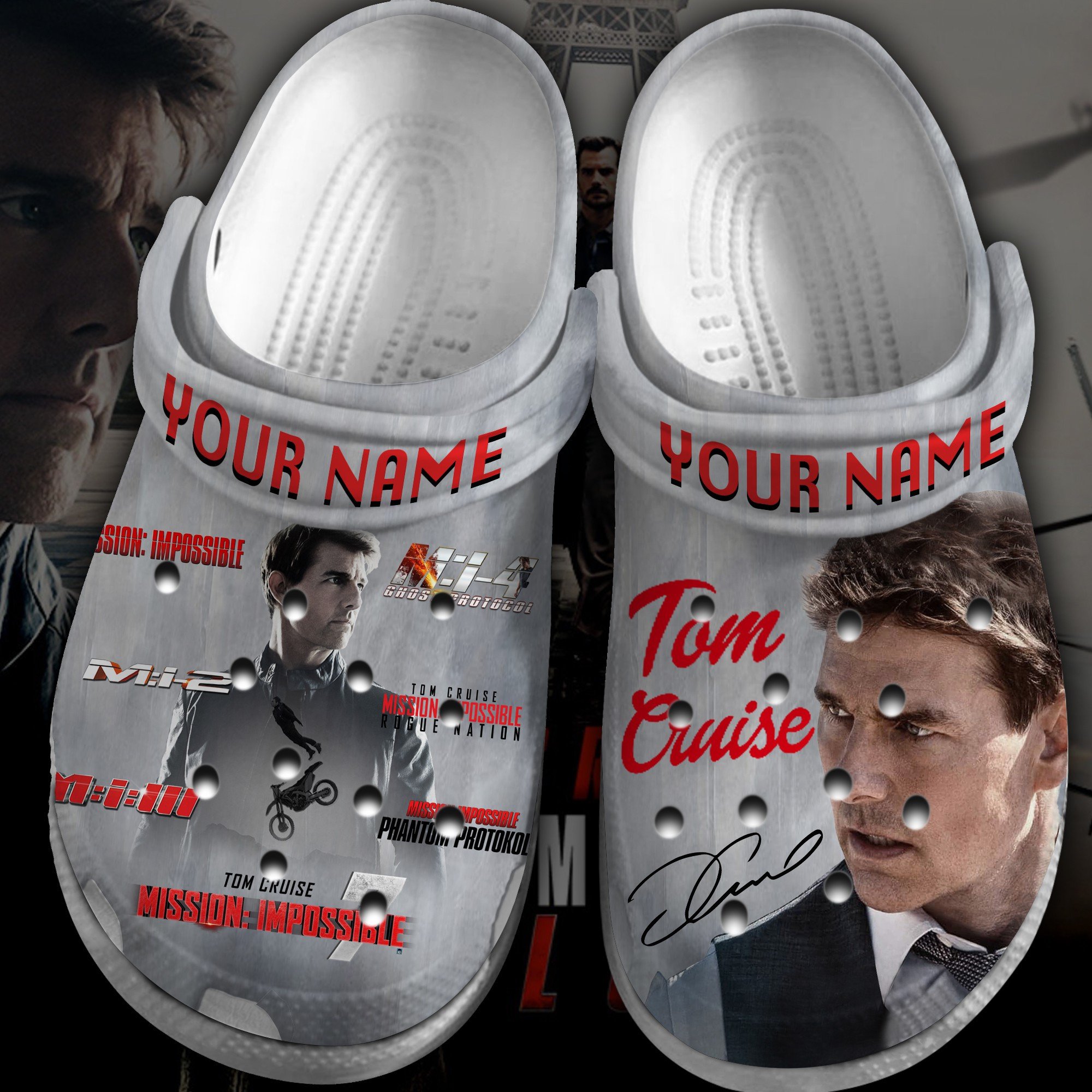 Merchidea Mission Impossible Movie Crocs Crocband Clogs Shoes Comfortable For Men Women and Kids