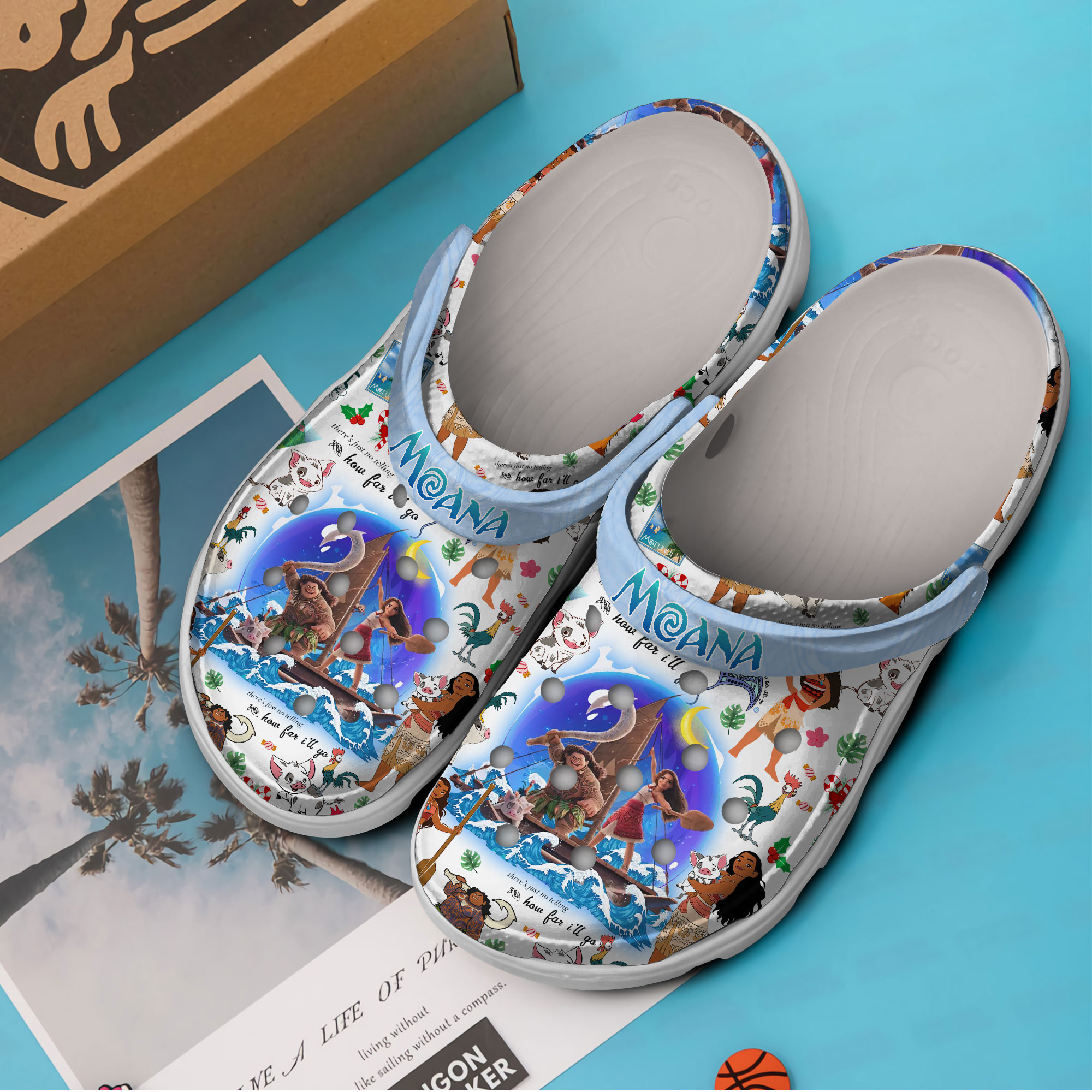 Merchidea Moana Cartoon Crocs Crocband Clogs Shoes Comfortable For Men Women and Kids