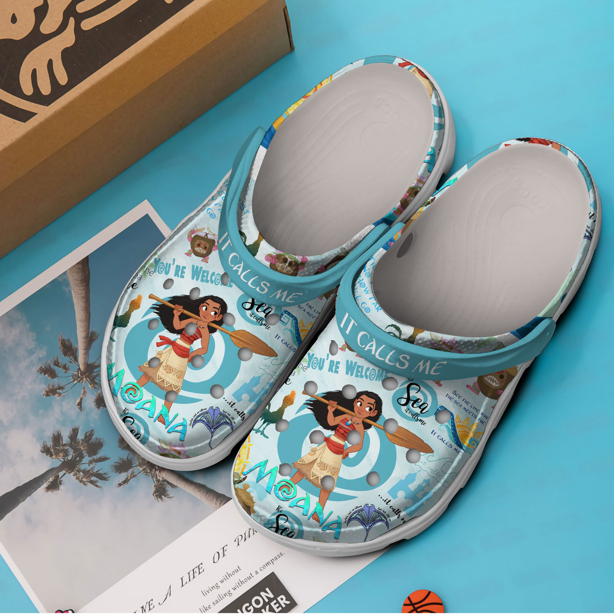 Merchidea Moana Cartoon Crocs Crocband Clogs Shoes Comfortable For Men Women and Kids