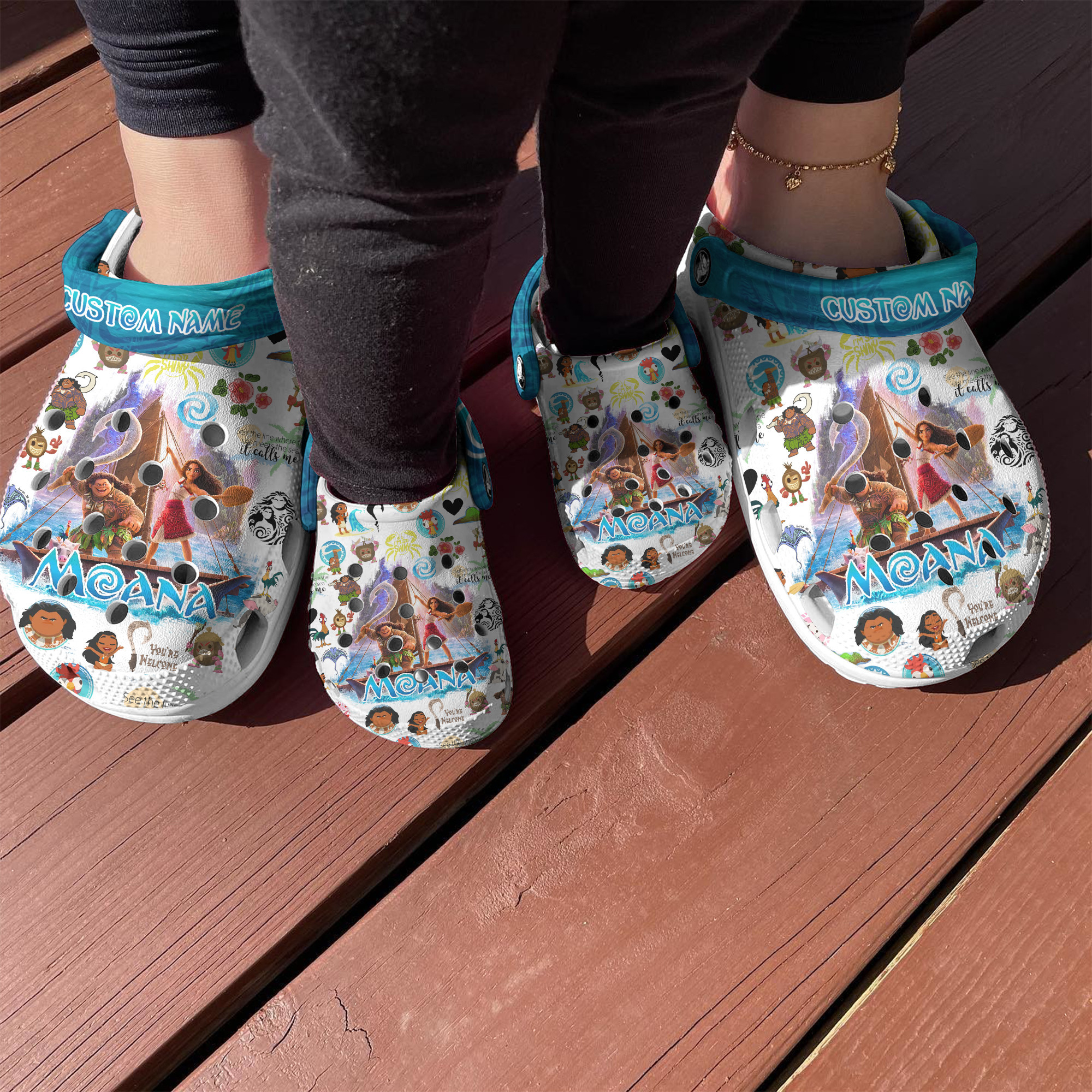 Merchidea Moana Cartoon Crocs Crocband Clogs Shoes Comfortable For Men Women and Kids