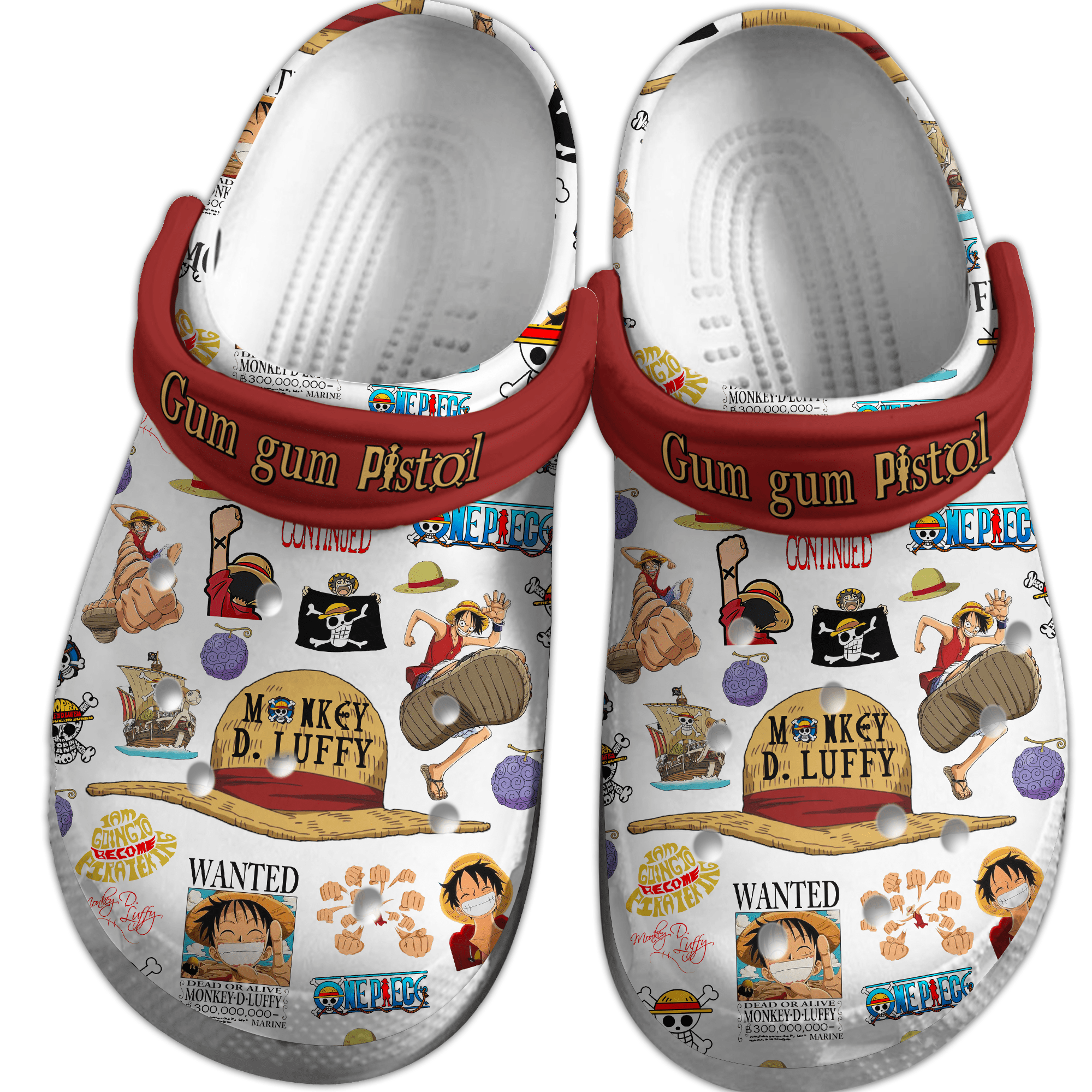 Merchidea Monkey D. Luffy Anime Crocs Crocband Clogs Shoes Comfortable For Men Women and Kids