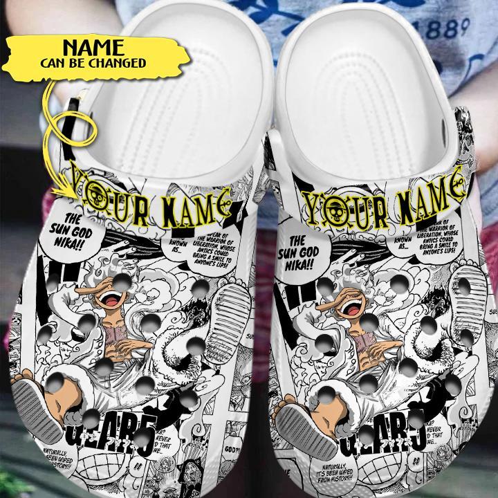 Merchidea Monkey D. Luffy One Piece Anime Crocs Crocband Clogs Shoes Comfortable For Men Women and Kids