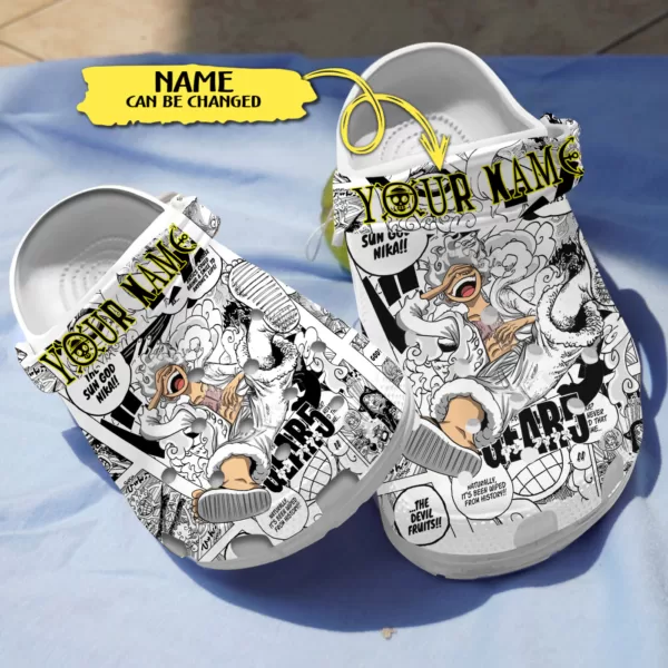 Merchidea Monkey D. Luffy One Piece Anime Crocs Crocband Clogs Shoes Comfortable For Men Women and Kids