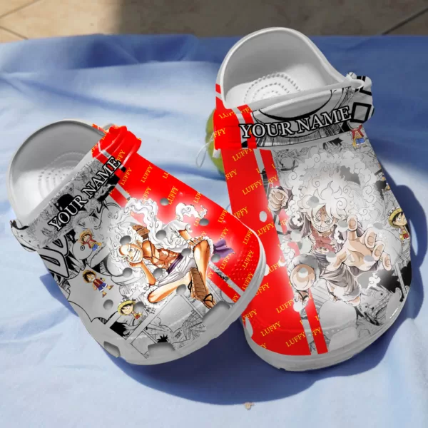 Merchidea Monkey D. Luffy One Piece Anime Crocs Crocband Clogs Shoes Comfortable For Men Women and Kids