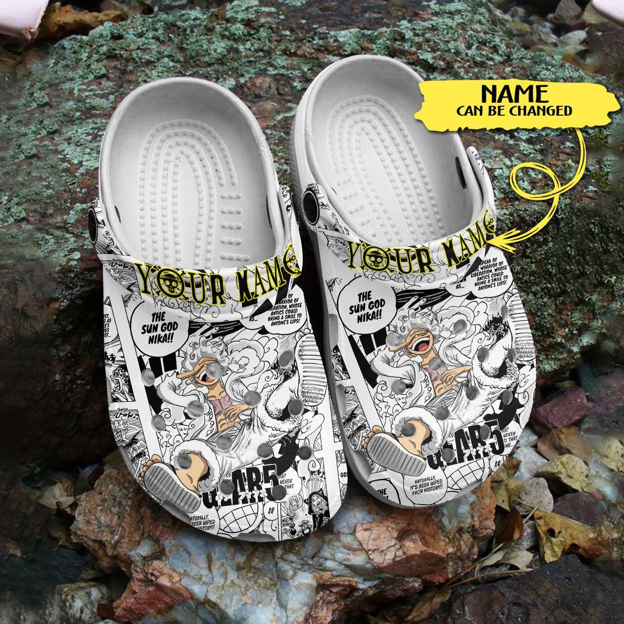 Merchidea Monkey D. Luffy One Piece Anime Crocs Crocband Clogs Shoes Comfortable For Men Women and Kids