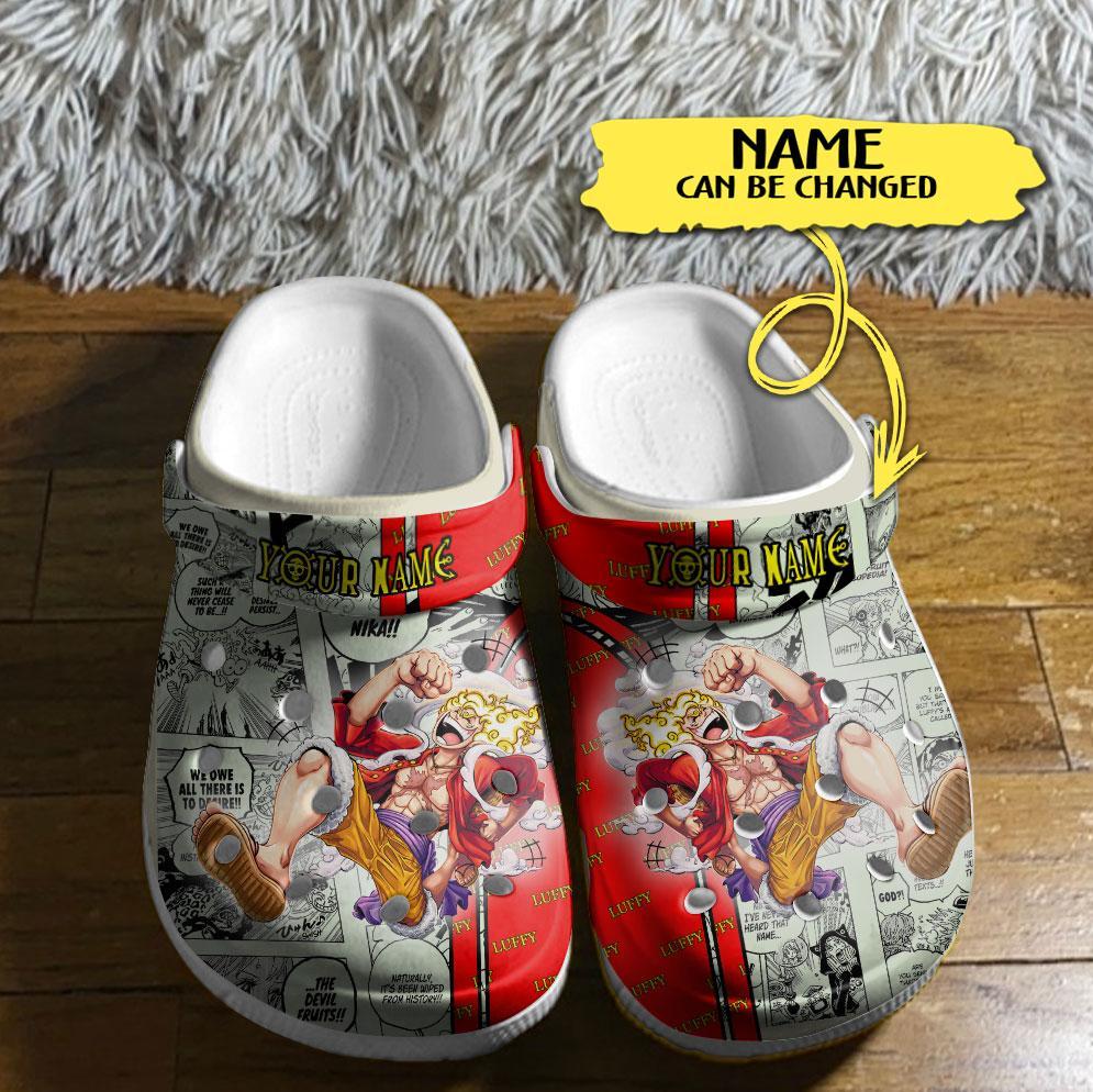 Merchidea Monkey D. Luffy One Piece Anime Crocs Crocband Clogs Shoes Comfortable For Men Women and Kids