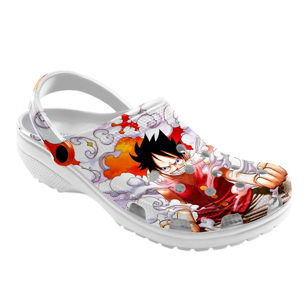 Merchidea Monkey D. Luffy One Piece Gear 5 Anime Crocs Crocband Clogs Shoes Comfortable For Men Women and Kids
