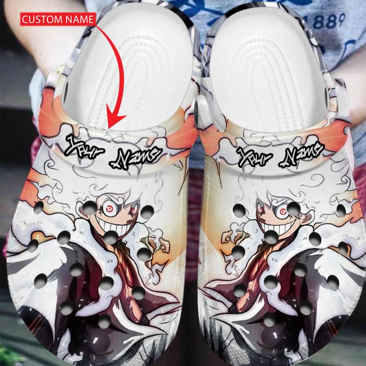 Merchidea Monkey D. Luffy One Piece Gear 5 Anime Crocs Crocband Clogs Shoes Comfortable For Men Women and Kids