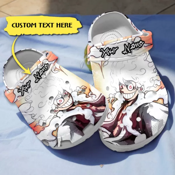 Merchidea Monkey D. Luffy One Piece Gear 5 Anime Crocs Crocband Clogs Shoes Comfortable For Men Women and Kids