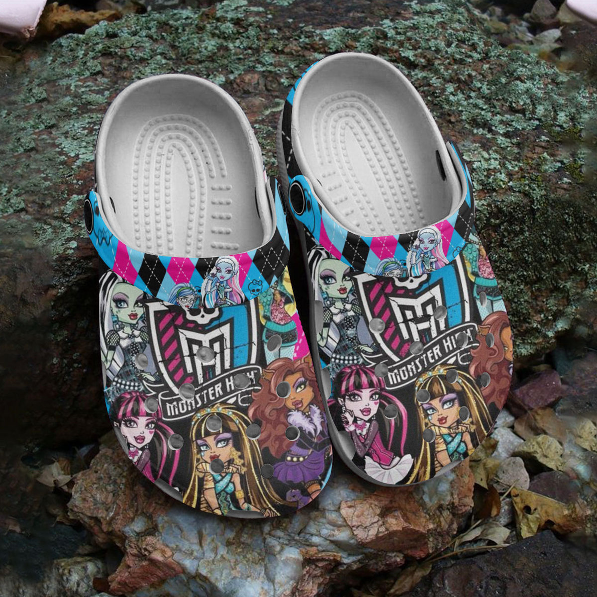Merchidea Monster High TV Series Crocs Crocband Clogs Shoes Comfortable For Men Women and Kids