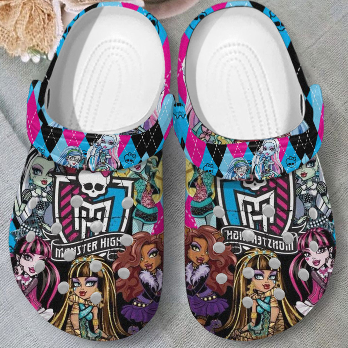 Merchidea Monster High TV Series Crocs Crocband Clogs Shoes Comfortable For Men Women and Kids