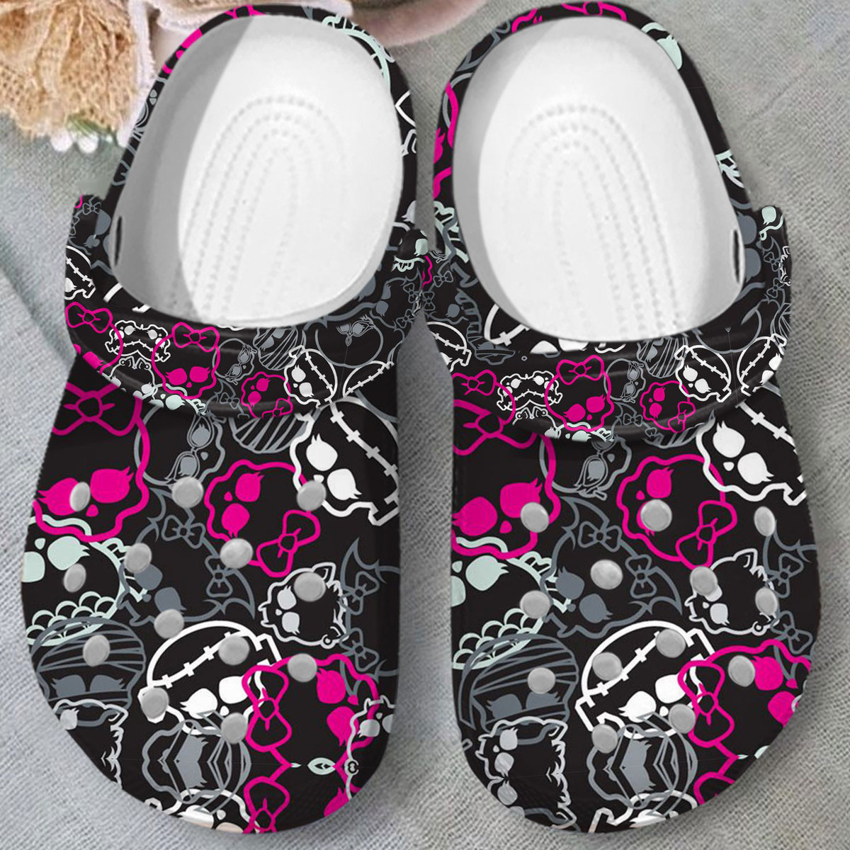 Merchidea Monster High TV Series Crocs Crocband Clogs Shoes Comfortable For Men Women and Kids