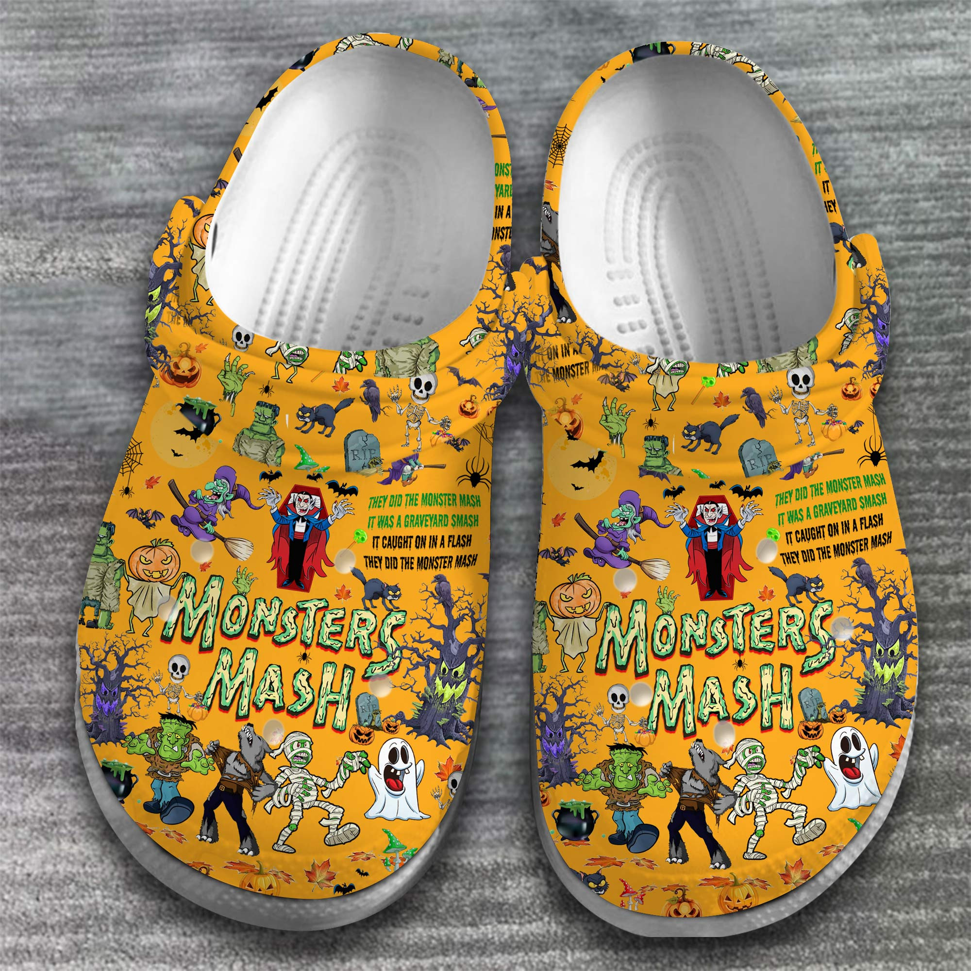 Merchidea Monsters Mash Movie Crocs Crocband Clogs Shoes Comfortable For Men Women and Kids