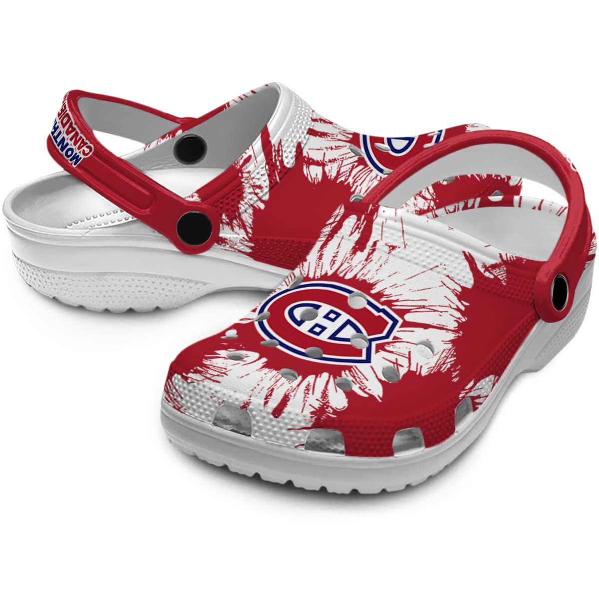 Merchidea Montreal Canadiens NHL Sport Crocs Crocband Clogs Shoes Comfortable For Men Women and Kids