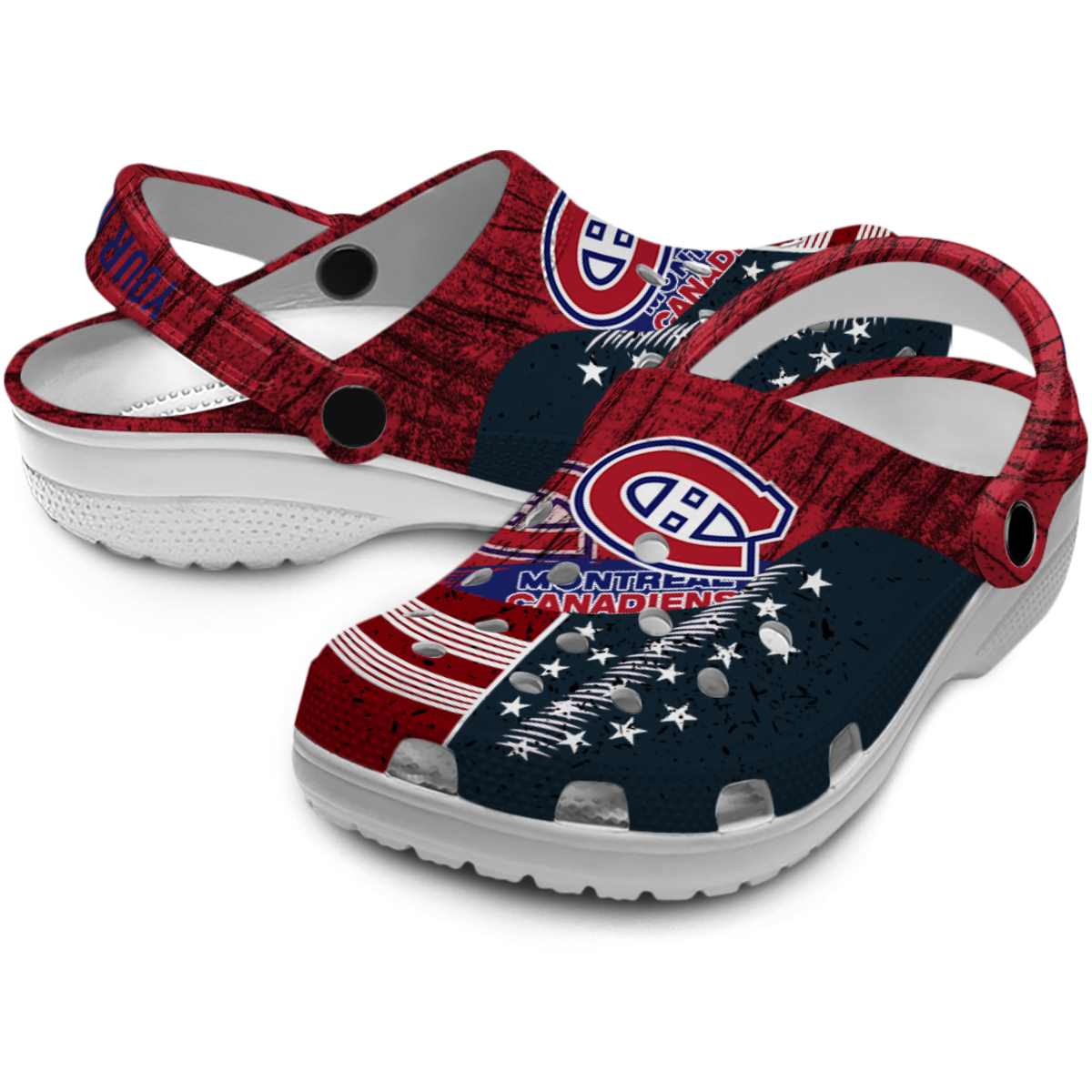 Merchidea Montreal Canadiens NHL Sport Crocs Crocband Clogs Shoes Comfortable For Men Women and Kids