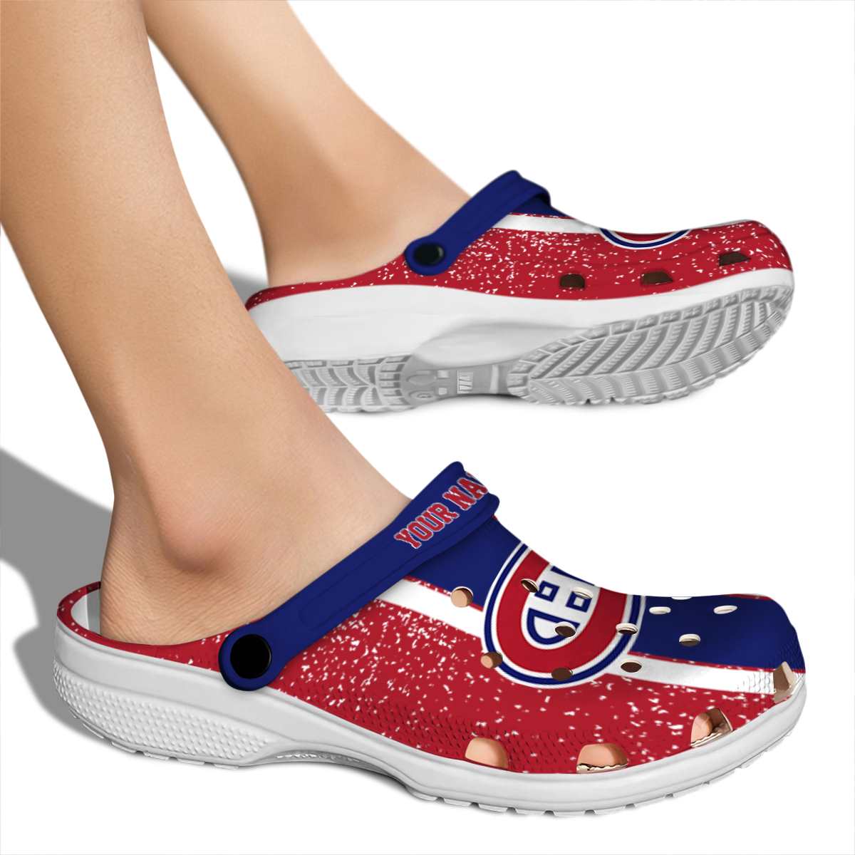 Merchidea Montreal Canadiens NHL Sport Crocs Crocband Clogs Shoes Comfortable For Men Women and Kids