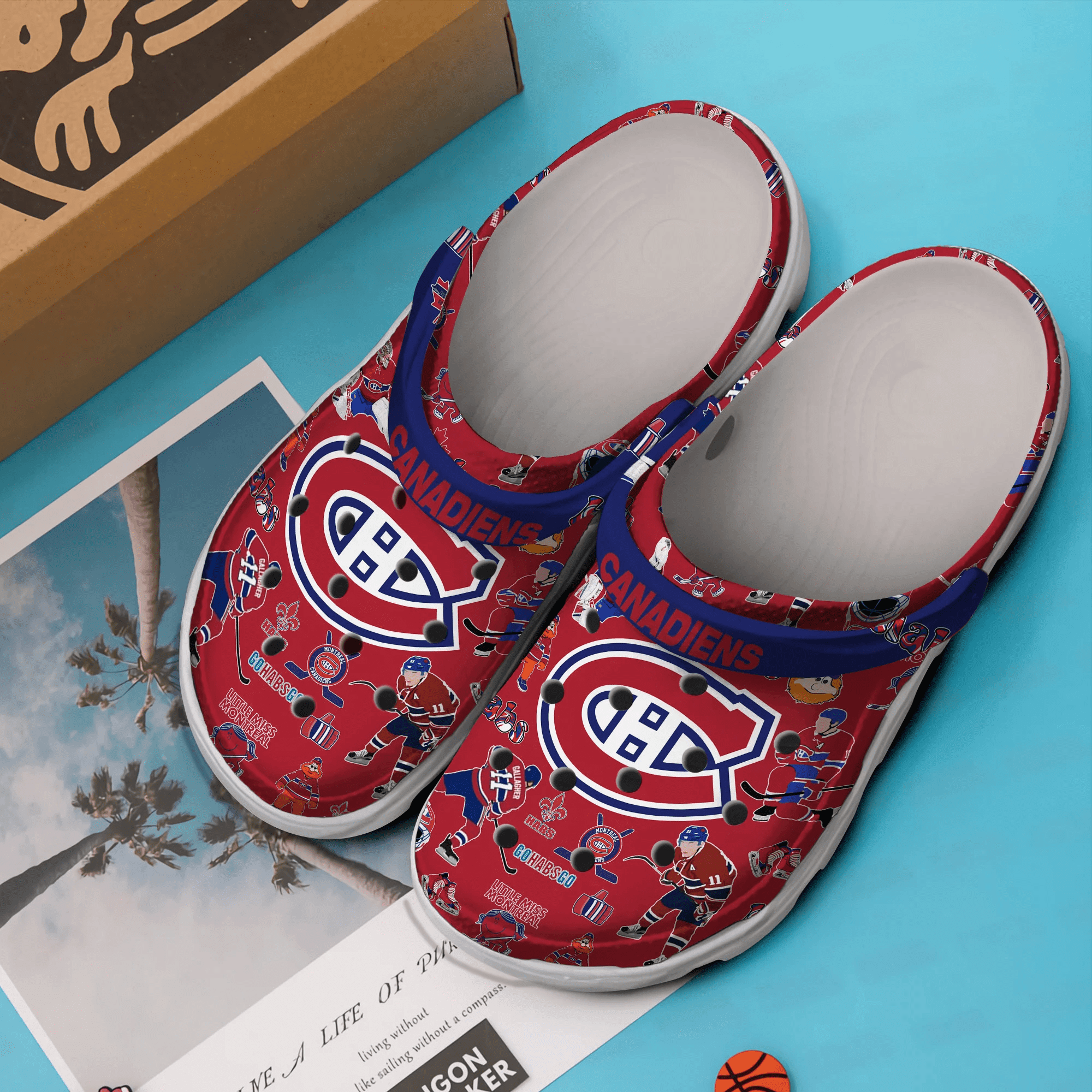 Merchidea Montreal Canadiens NHL Sport Crocs Crocband Clogs Shoes Comfortable For Men Women and Kids