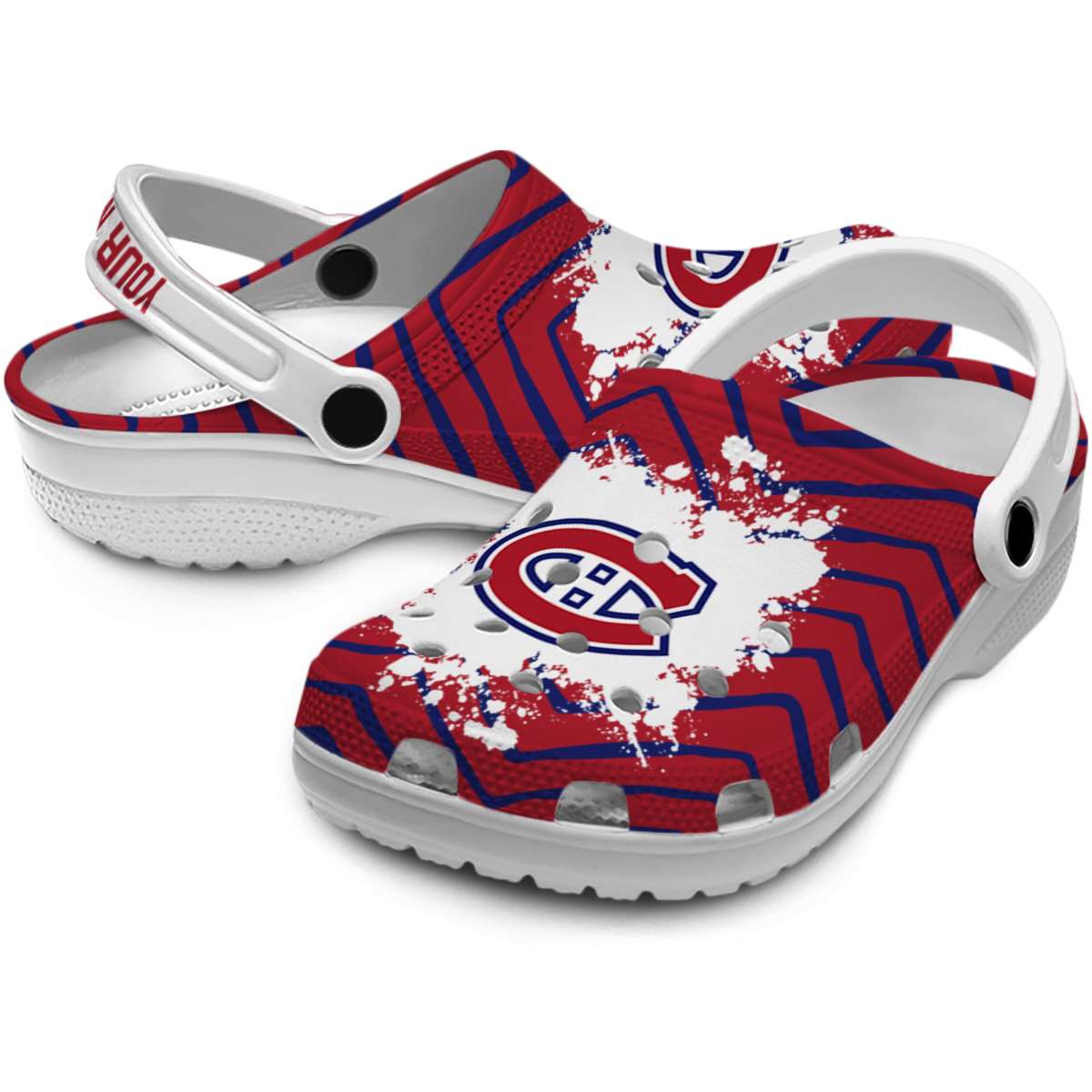 Merchidea Montreal Canadiens NHL Sport Crocs Crocband Clogs Shoes Comfortable For Men Women and Kids