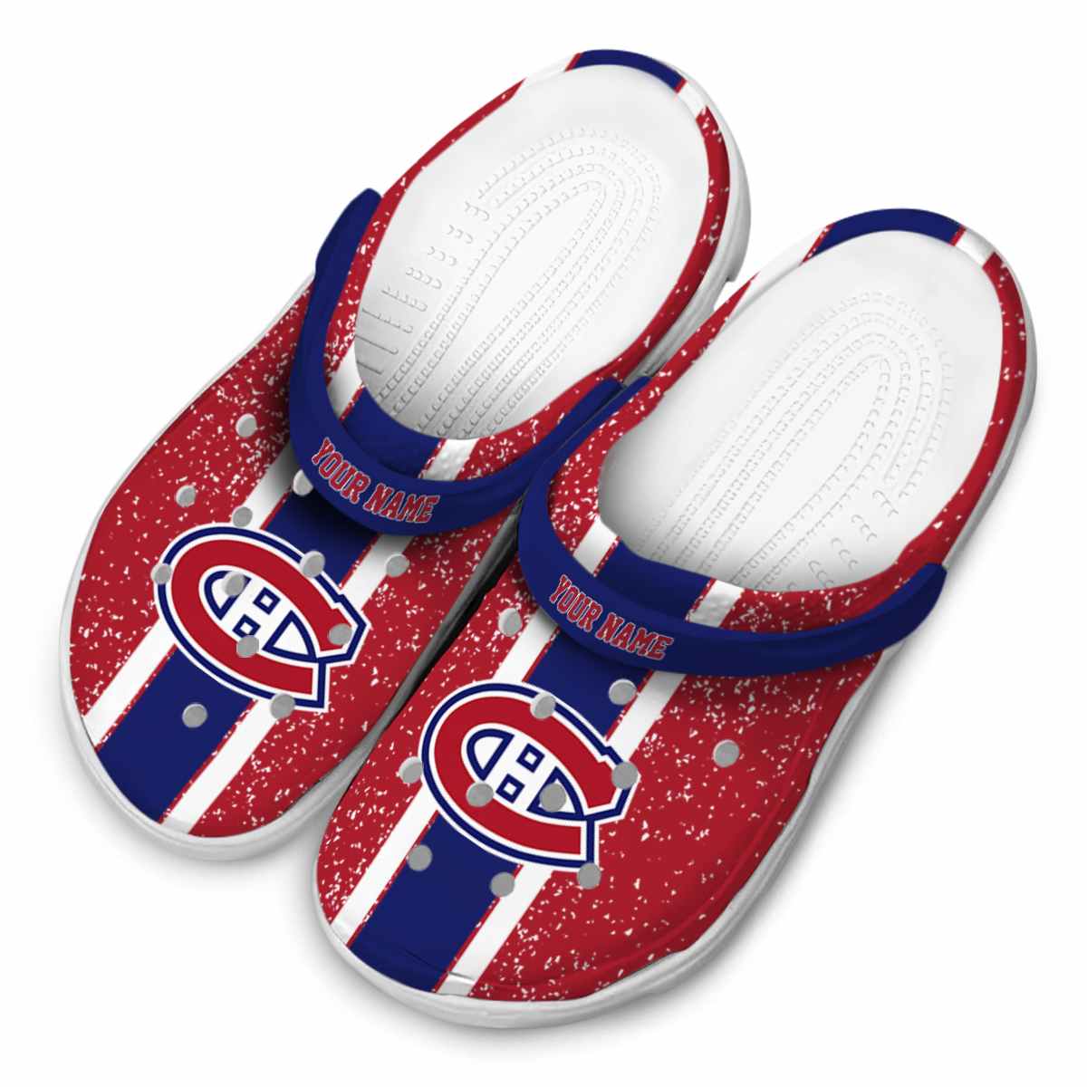 Merchidea Montreal Canadiens NHL Sport Crocs Crocband Clogs Shoes Comfortable For Men Women and Kids