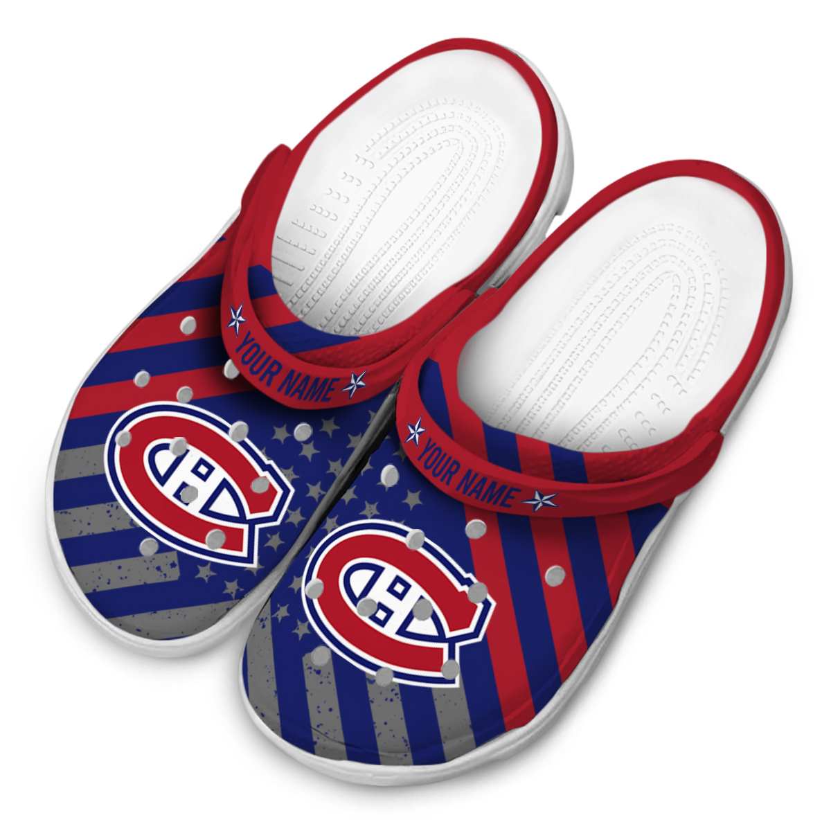Merchidea Montreal Canadiens NHL Sport Crocs Crocband Clogs Shoes Comfortable For Men Women and Kids