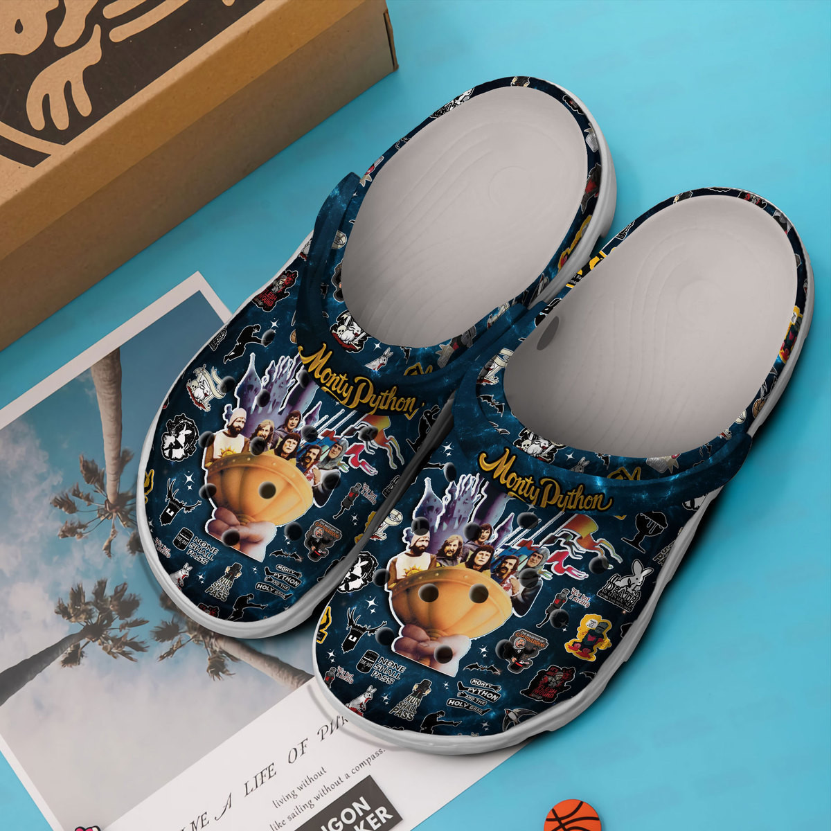 Merchidea Monty Python And The Holy Grail Movie Crocs Crocband Clogs Shoes Comfortable For Men Women and Kids