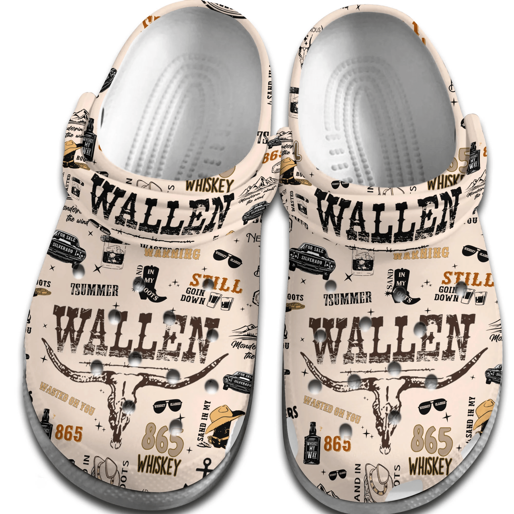 Merchidea Morgan Wallen Music Crocs Crocband Clogs Shoes Comfortable For Men Women and Kids