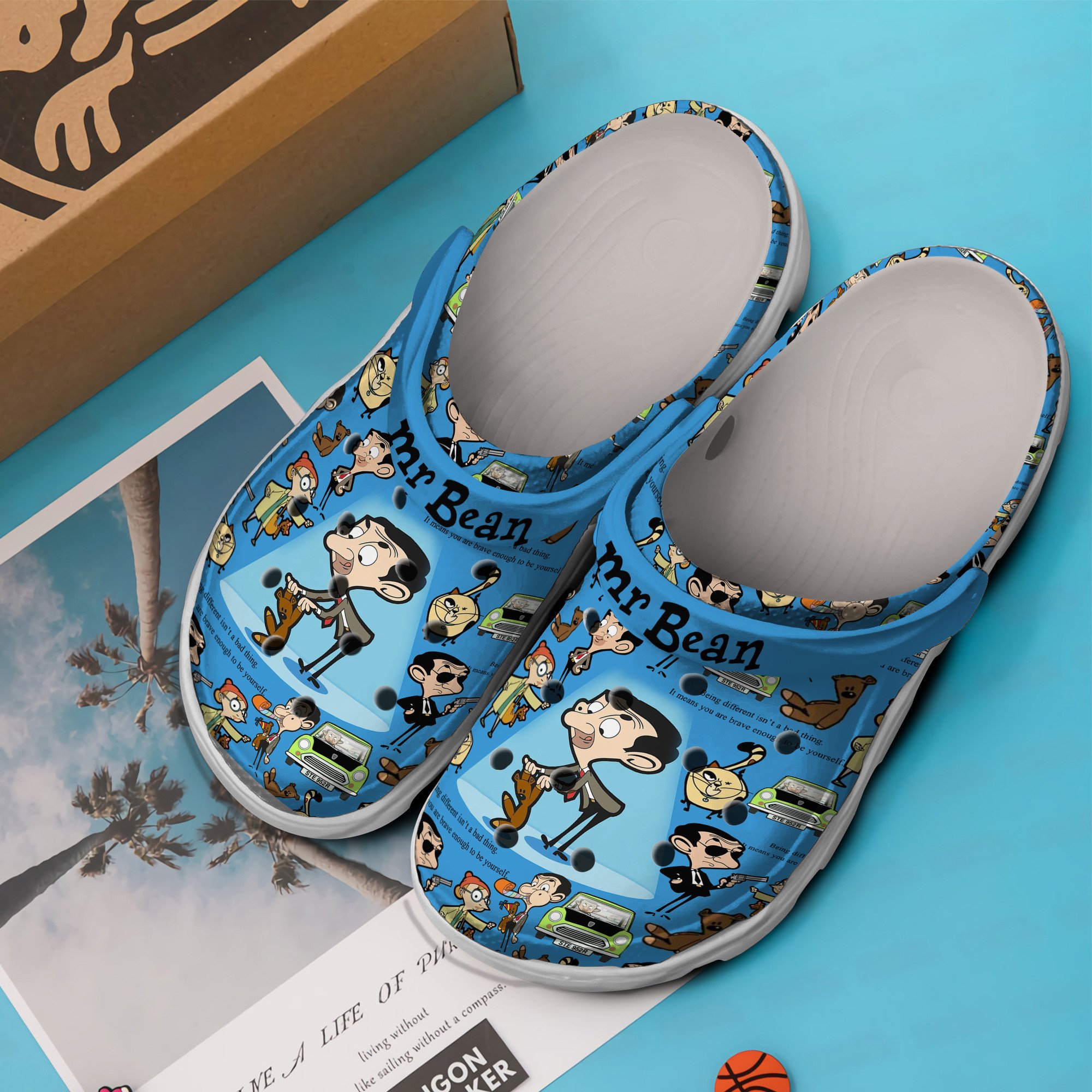 Merchidea Mr Bean Cartoon Crocs Crocband Clogs Shoes Comfortable For Men Women and Kids