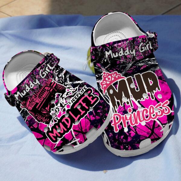 Merchidea Muddy Girl Princess Crocs Crocband Clogs Shoes Comfortable For Men Women and Kids