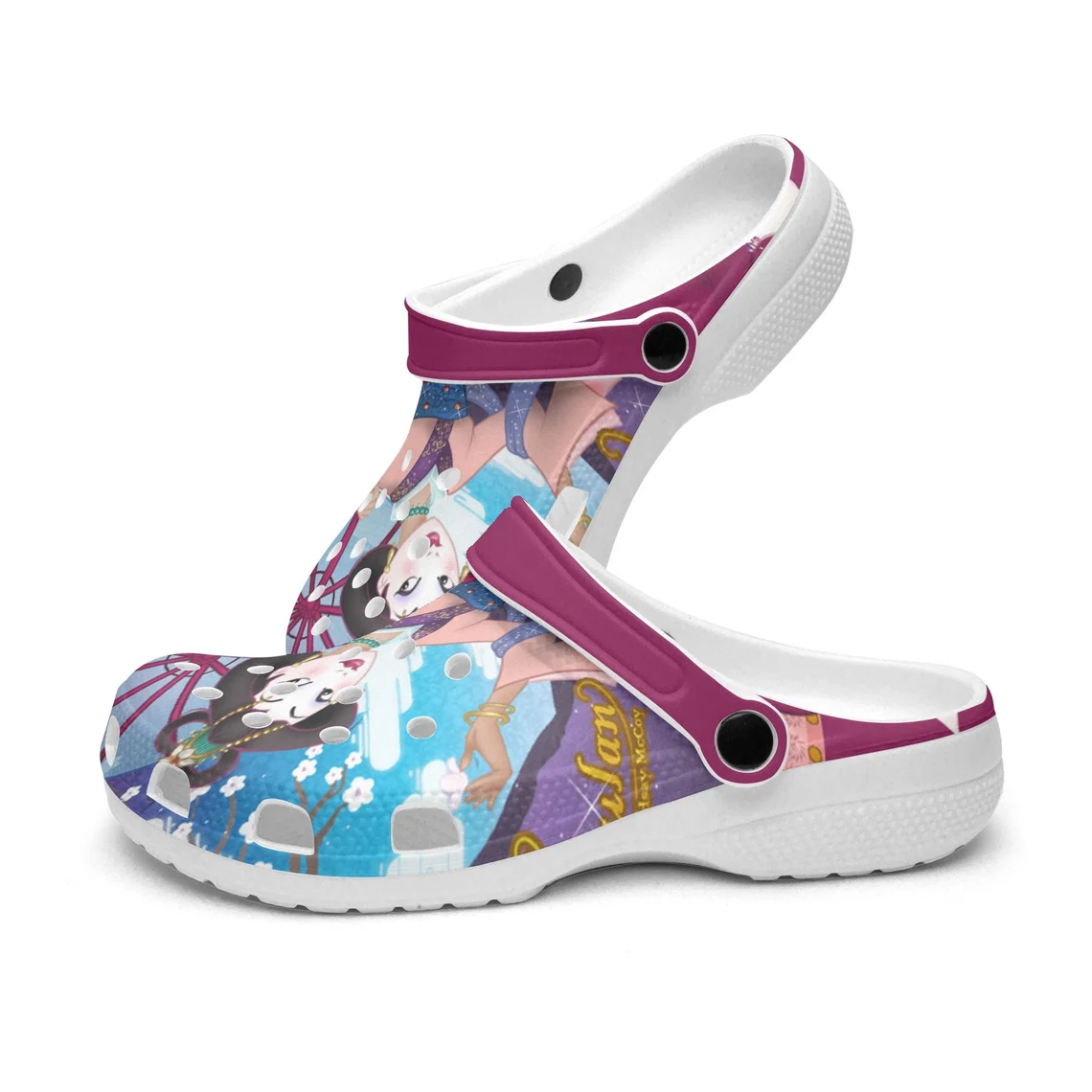 Merchidea Mulan Cartoon Crocs Crocband Shoes Clogs Custom Name For Men Women and Kids