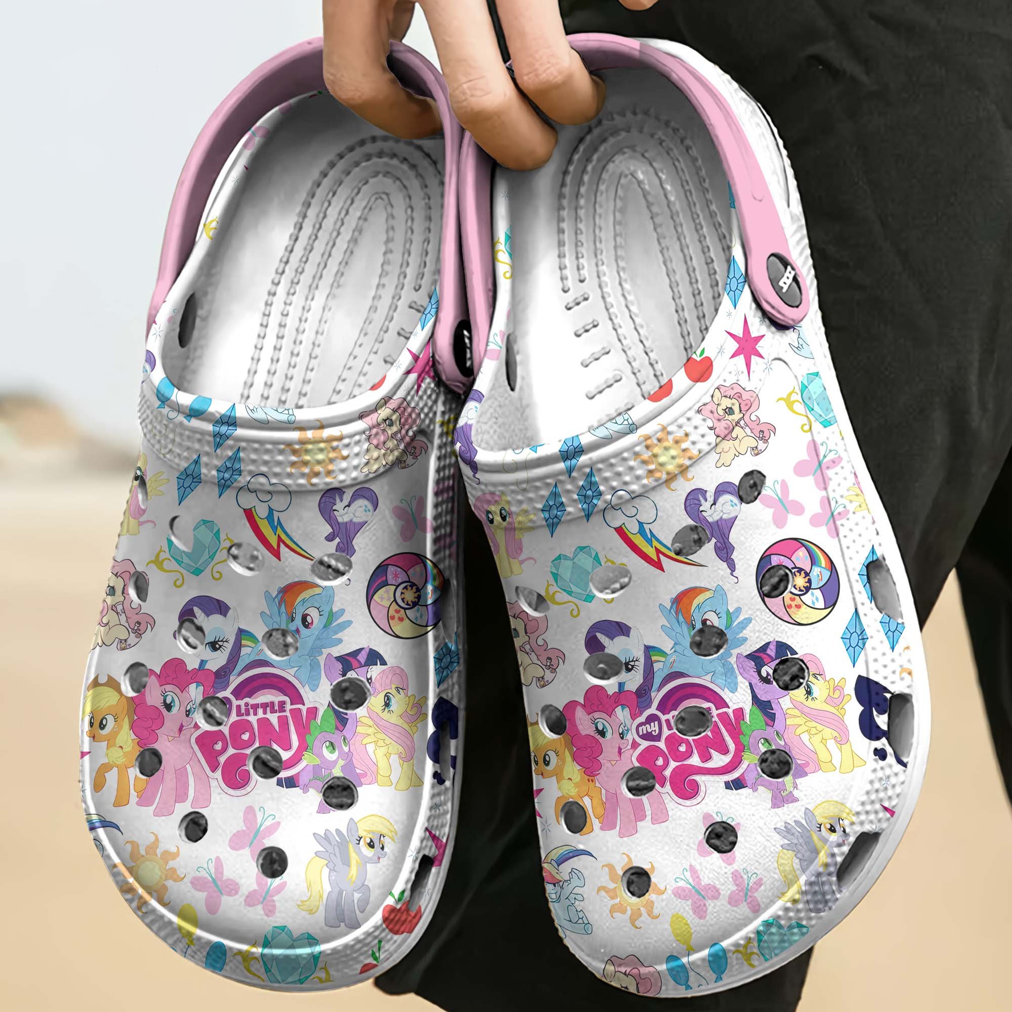 Merchidea My Little Pony Cartoon Crocs Crocband Clogs Shoes Comfortable For Men Women and Kids