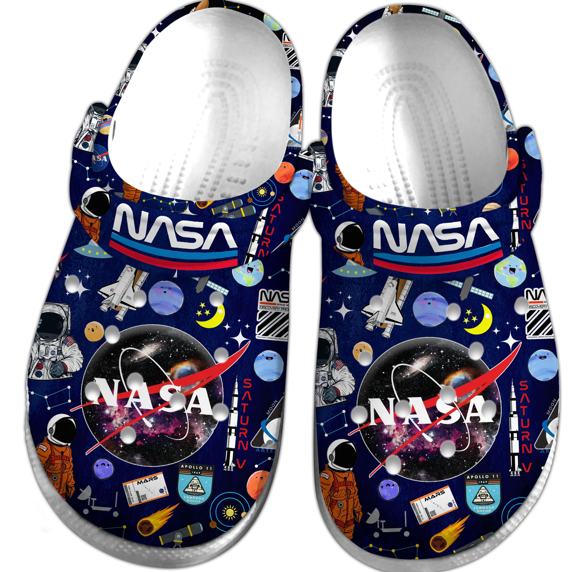 Merchidea NASA Crocs Crocband Clogs Shoes Comfortable For Men Women and Kids