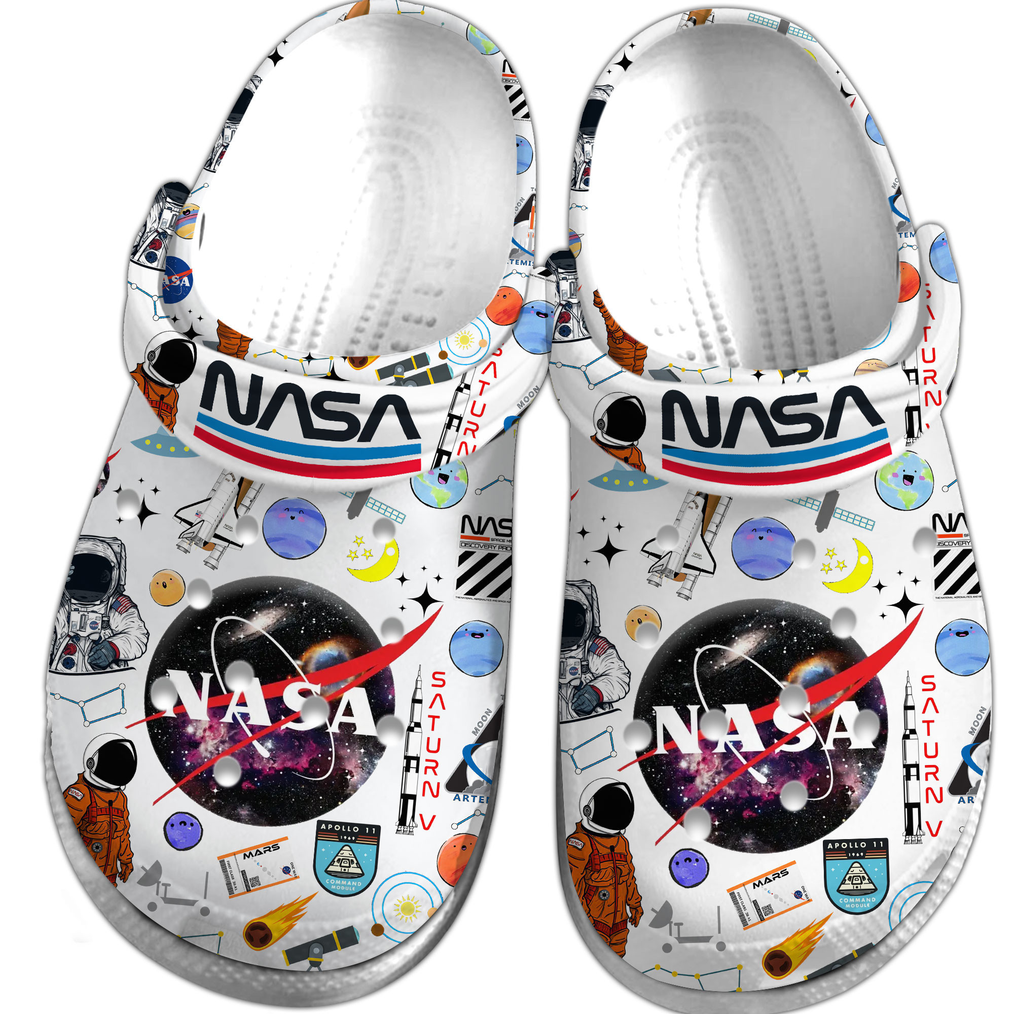 Merchidea NASA Crocs Crocband Clogs Shoes Comfortable For Men Women and Kids