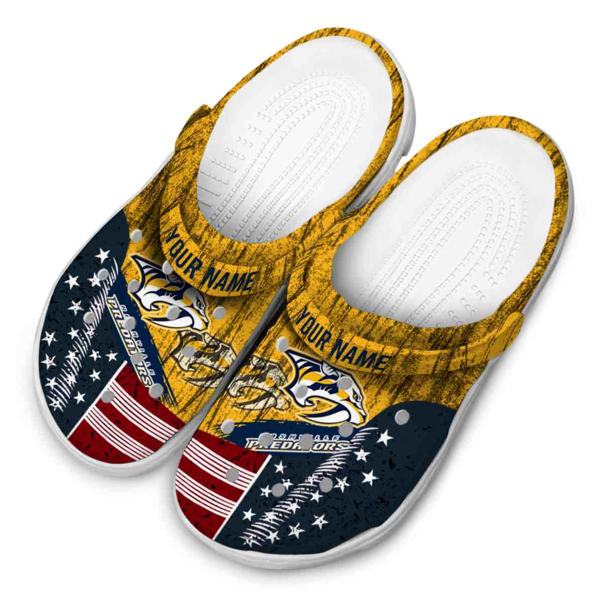 Merchidea Nashville Predators NHL Sport Crocs Crocband Clogs Shoes Comfortable For Men Women and Kids