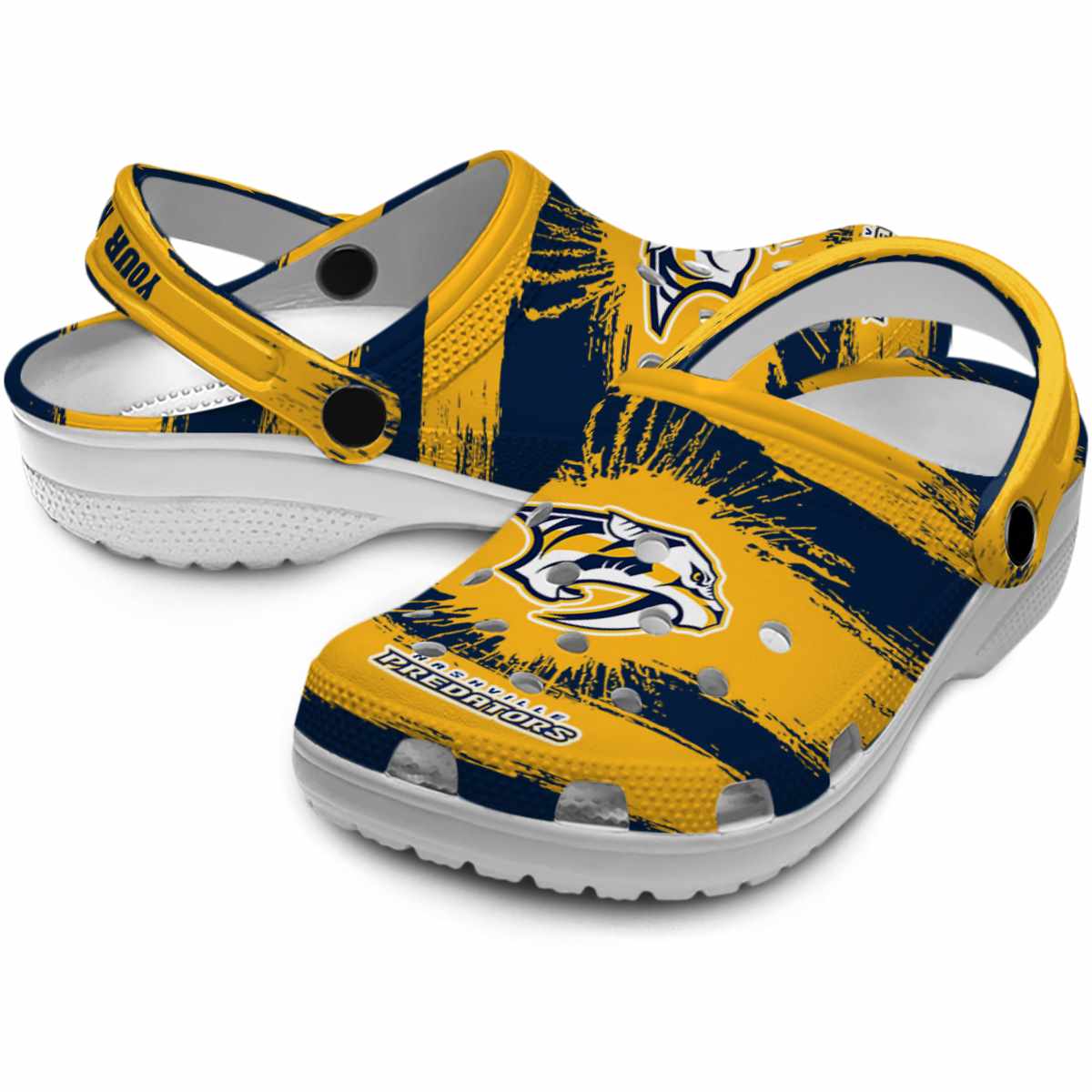 Merchidea Nashville Predators NHL Sport Crocs Crocband Clogs Shoes Comfortable For Men Women and Kids