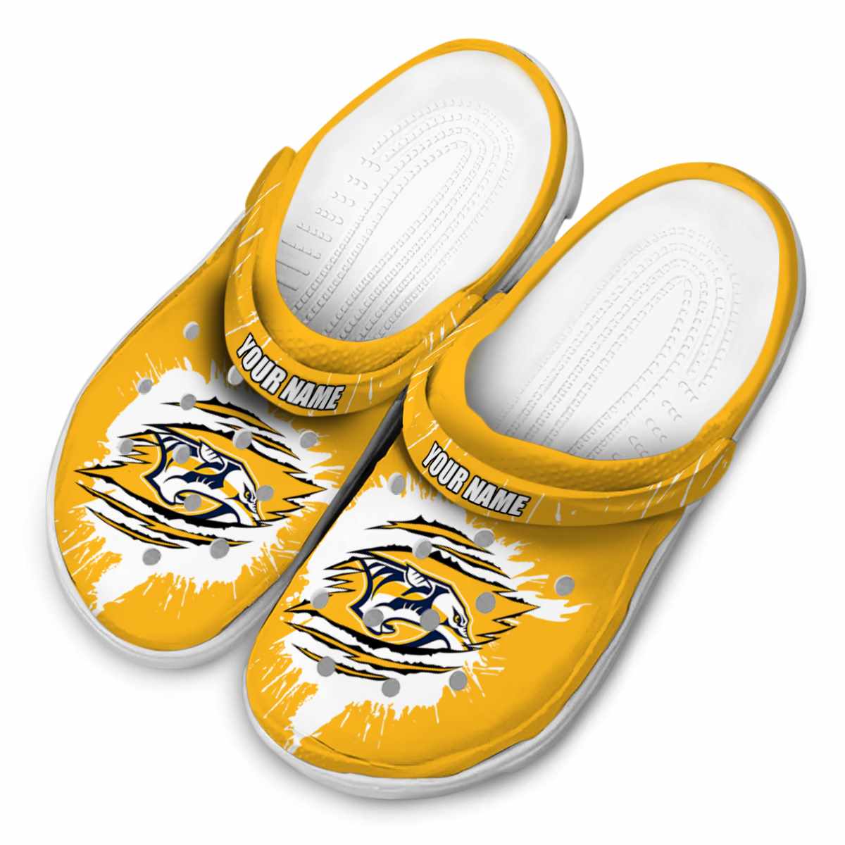 Merchidea Nashville Predators NHL Sport Crocs Crocband Clogs Shoes Comfortable For Men Women and Kids