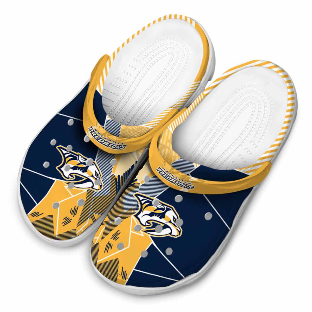Merchidea Nashville Predators NHL Sport Crocs Crocband Clogs Shoes Comfortable For Men Women and Kids