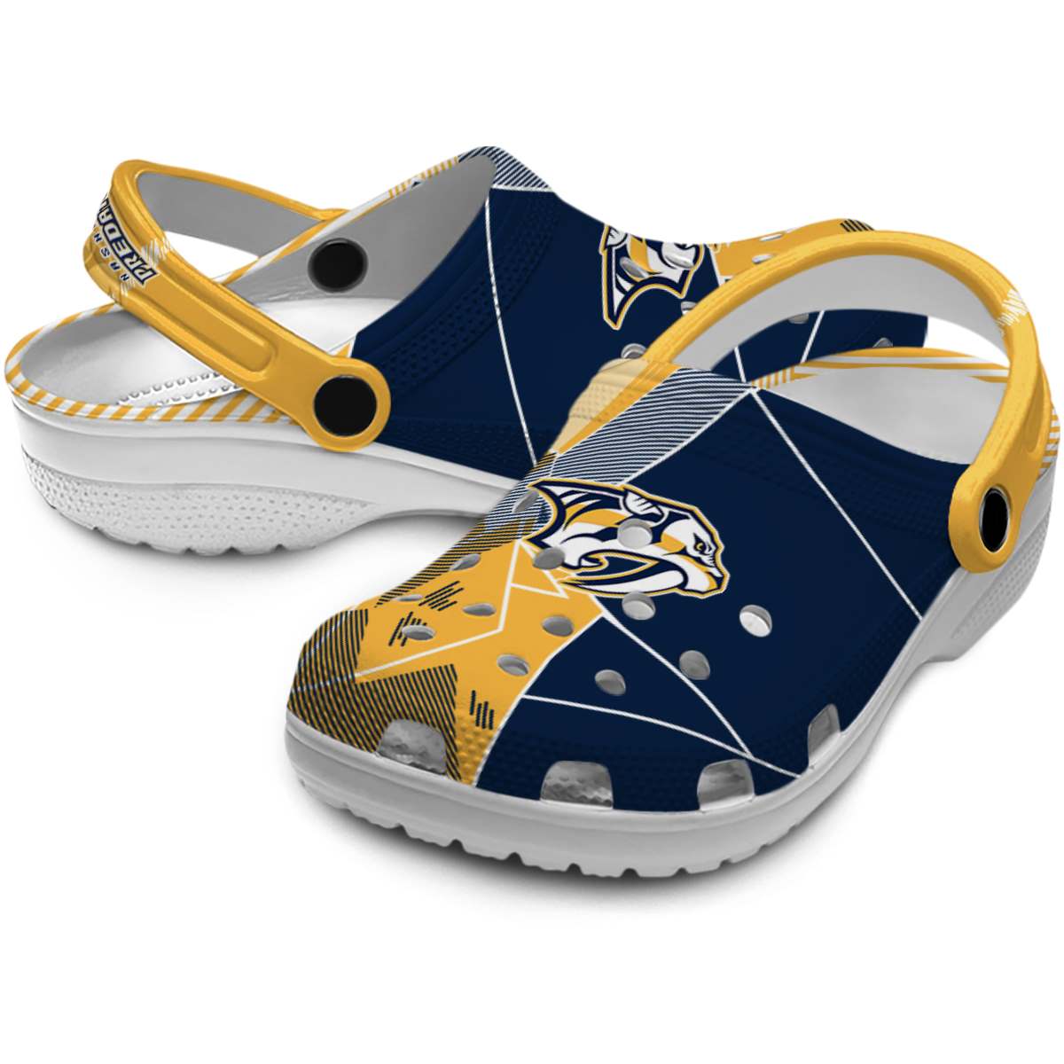 Merchidea Nashville Predators NHL Sport Crocs Crocband Clogs Shoes Comfortable For Men Women and Kids