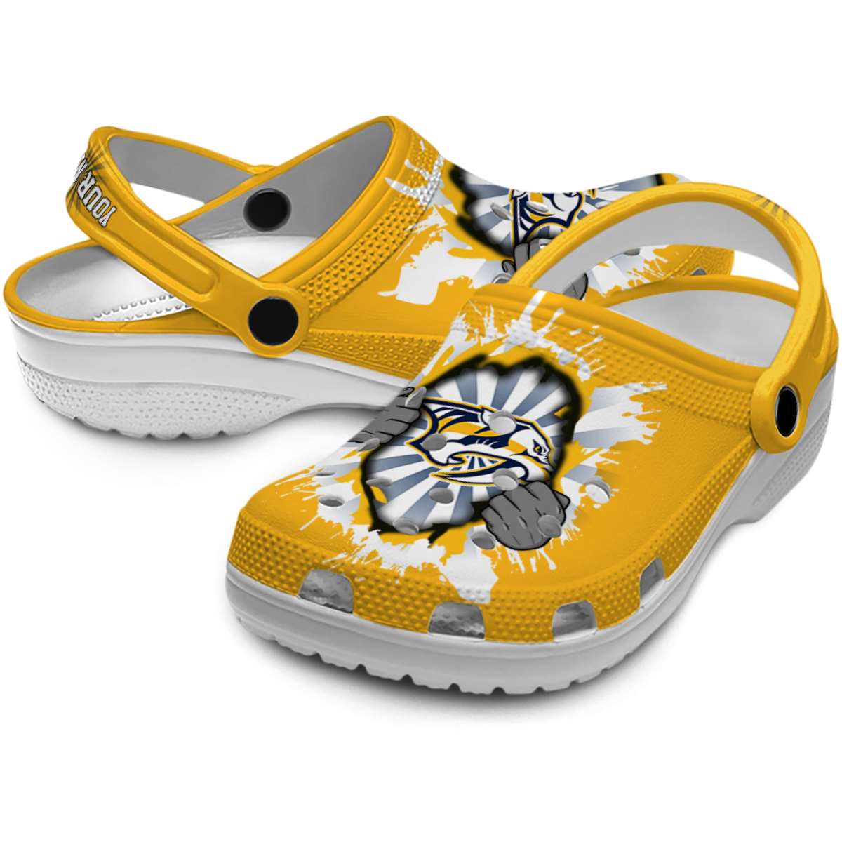Merchidea Nashville Predators NHL Sport Crocs Crocband Clogs Shoes Comfortable For Men Women and Kids