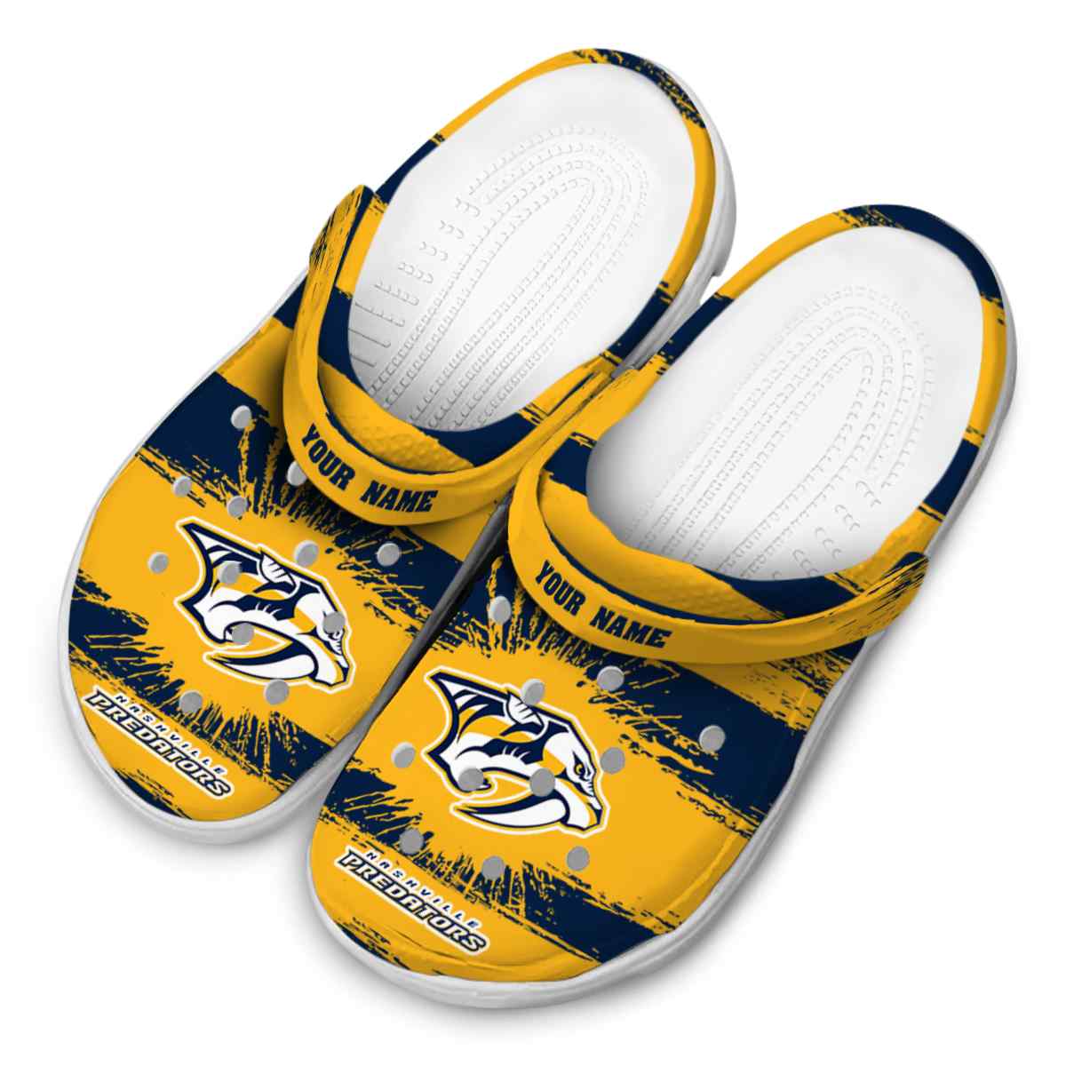 Merchidea Nashville Predators NHL Sport Crocs Crocband Clogs Shoes Comfortable For Men Women and Kids