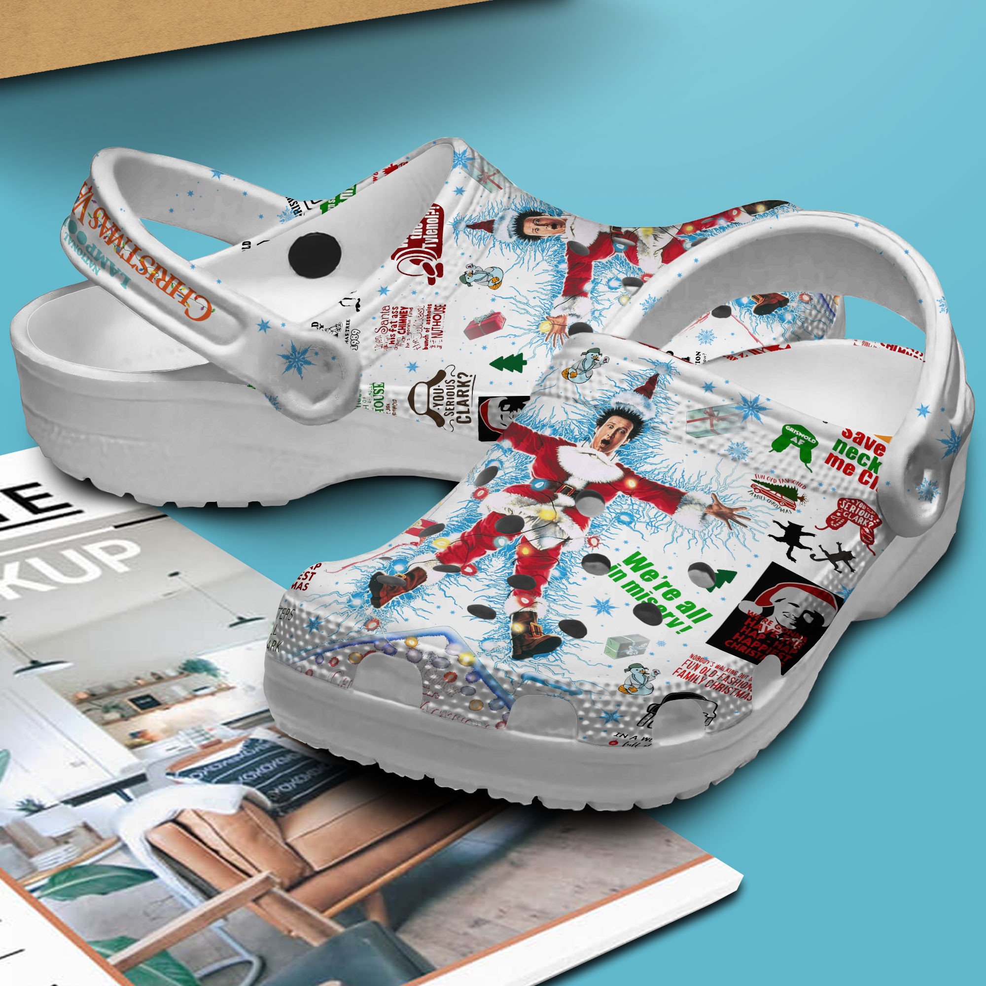 Merchidea National Lampoon's Christmas Vacation Movie Crocs Crocband Clogs Shoes Comfortable For Men Women and Kids