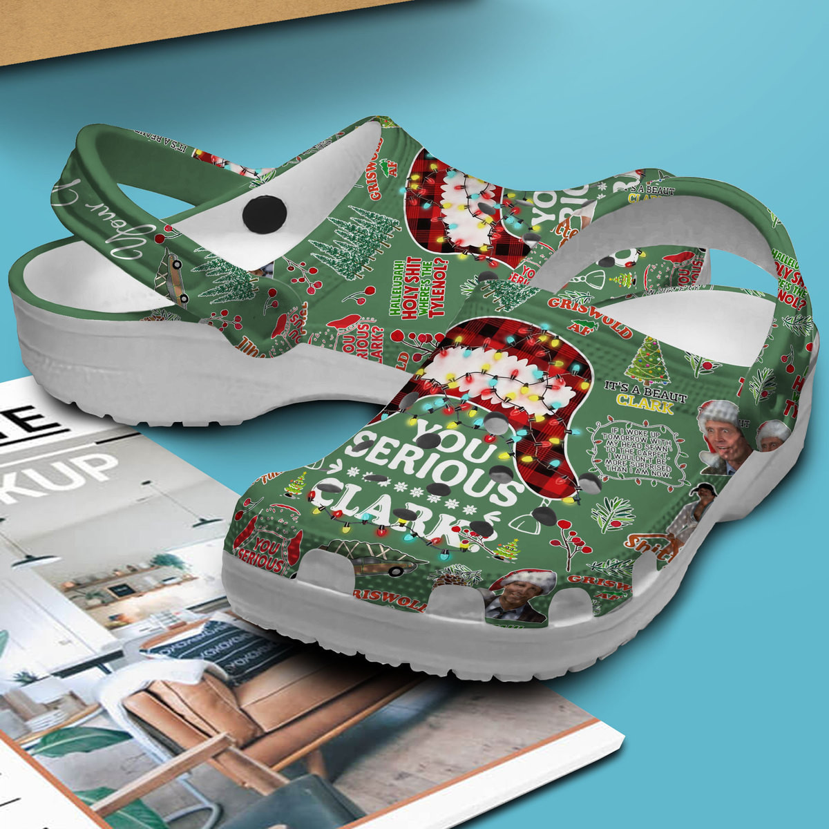 Merchidea National Lampoon's Christmas Vacation Movie Crocs Crocband Clogs Shoes Comfortable For Men Women and Kids