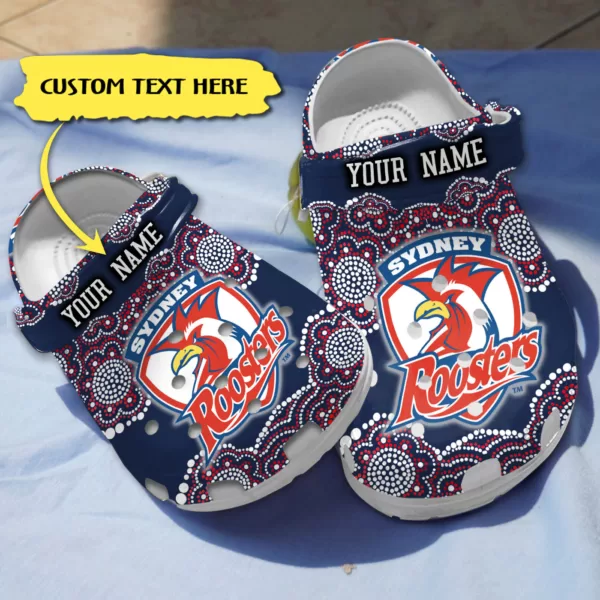 Merchidea National Rugby League Sydney Roosters Sport Crocs Crocband Clogs Shoes Comfortable For Men Women and Kids