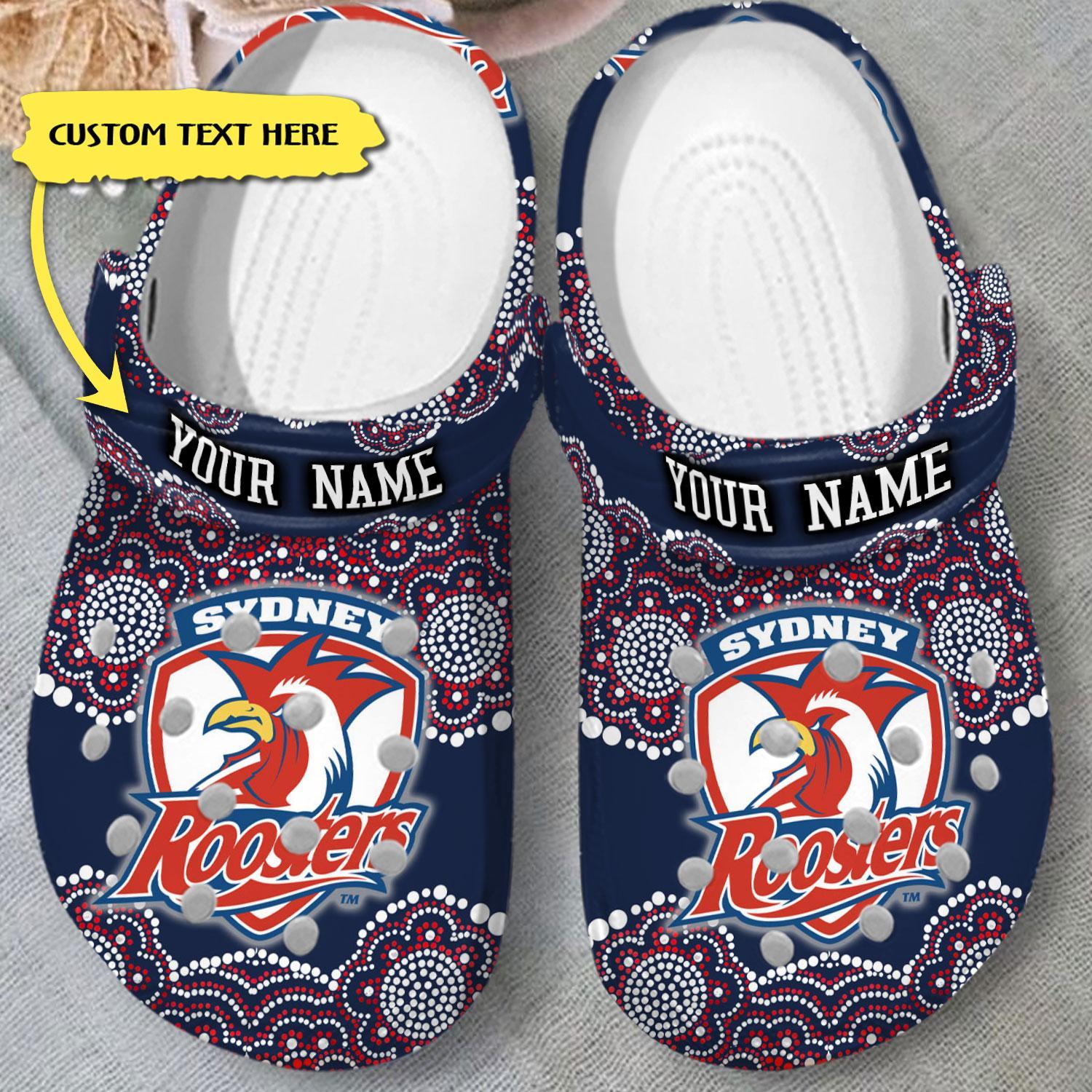 Merchidea National Rugby League Sydney Roosters Sport Crocs Crocband Clogs Shoes Comfortable For Men Women and Kids