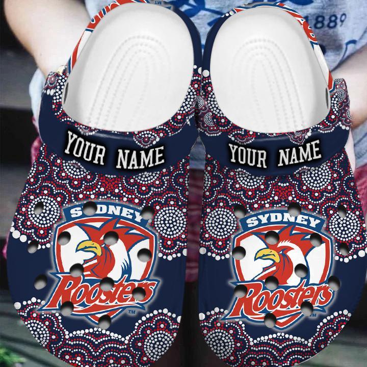 Merchidea National Rugby League Sydney Roosters Sport Crocs Crocband Clogs Shoes Comfortable For Men Women and Kids